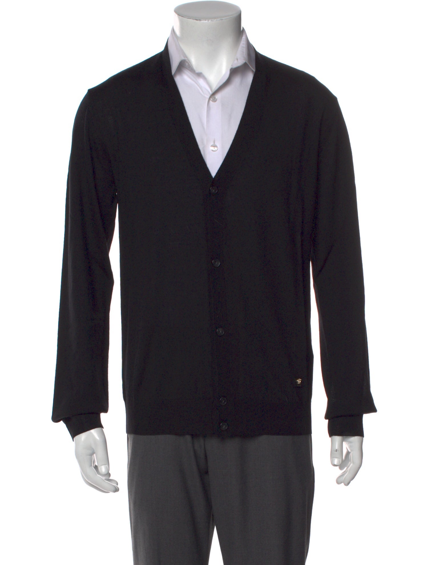 Versace Wool V-Neck Cardigan w/ Tags