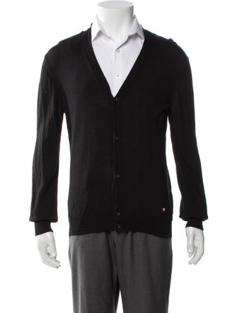 Versace Wool V-Neck Cardigan