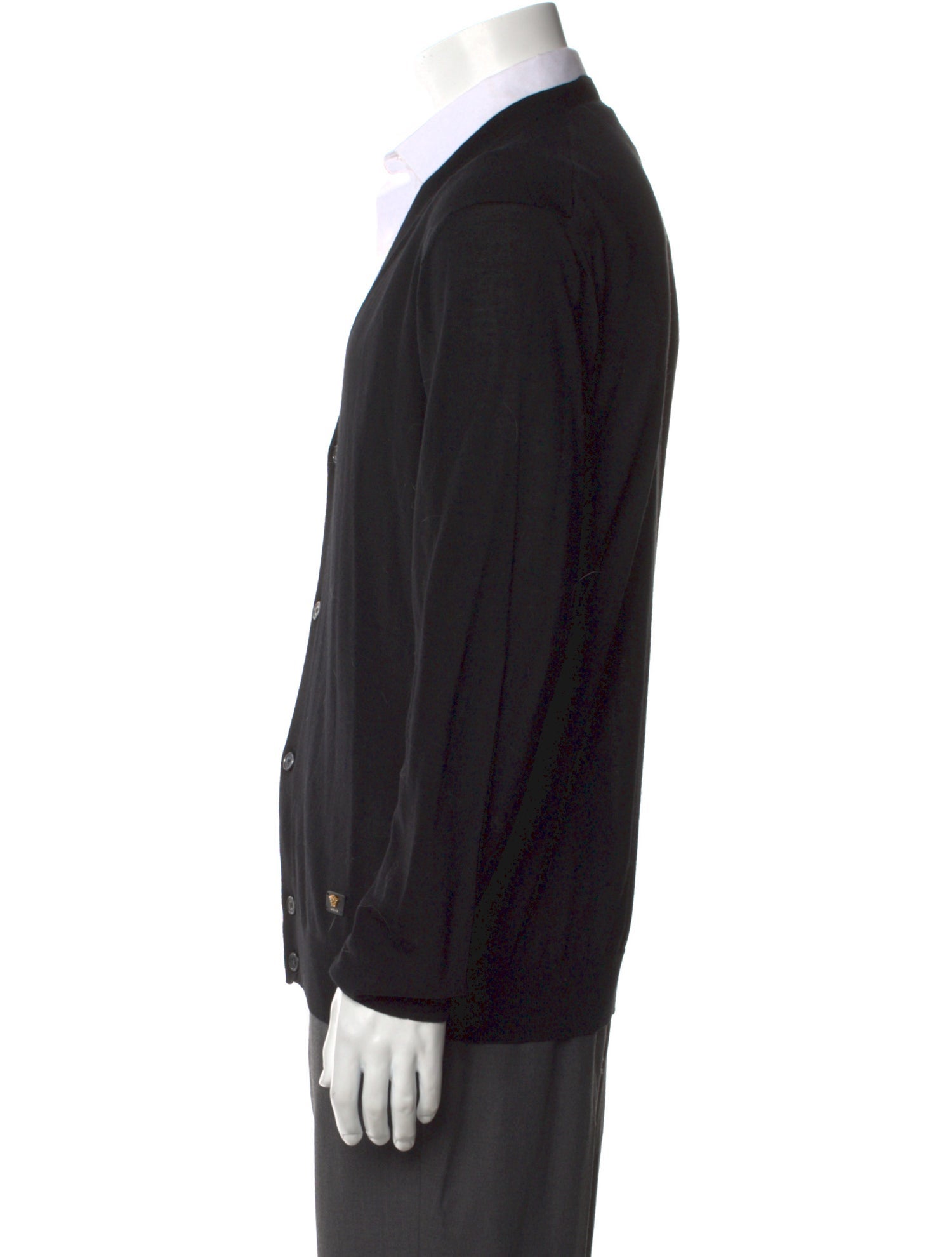 Versace Wool V-Neck Cardigan