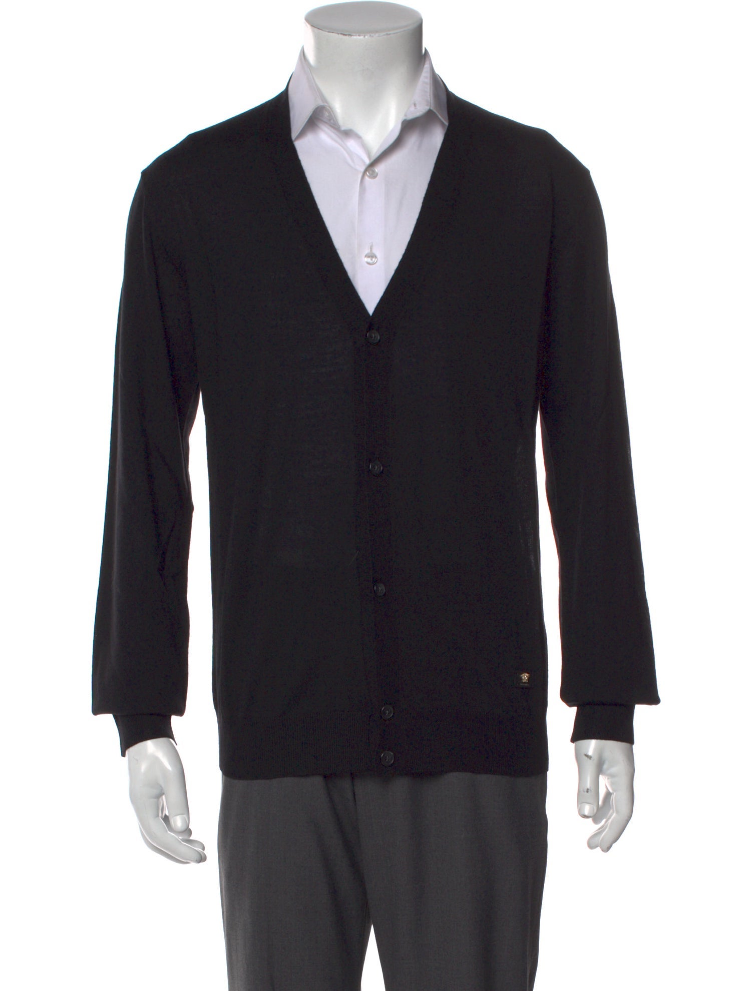 Versace Wool V-Neck Cardigan w/ Tags