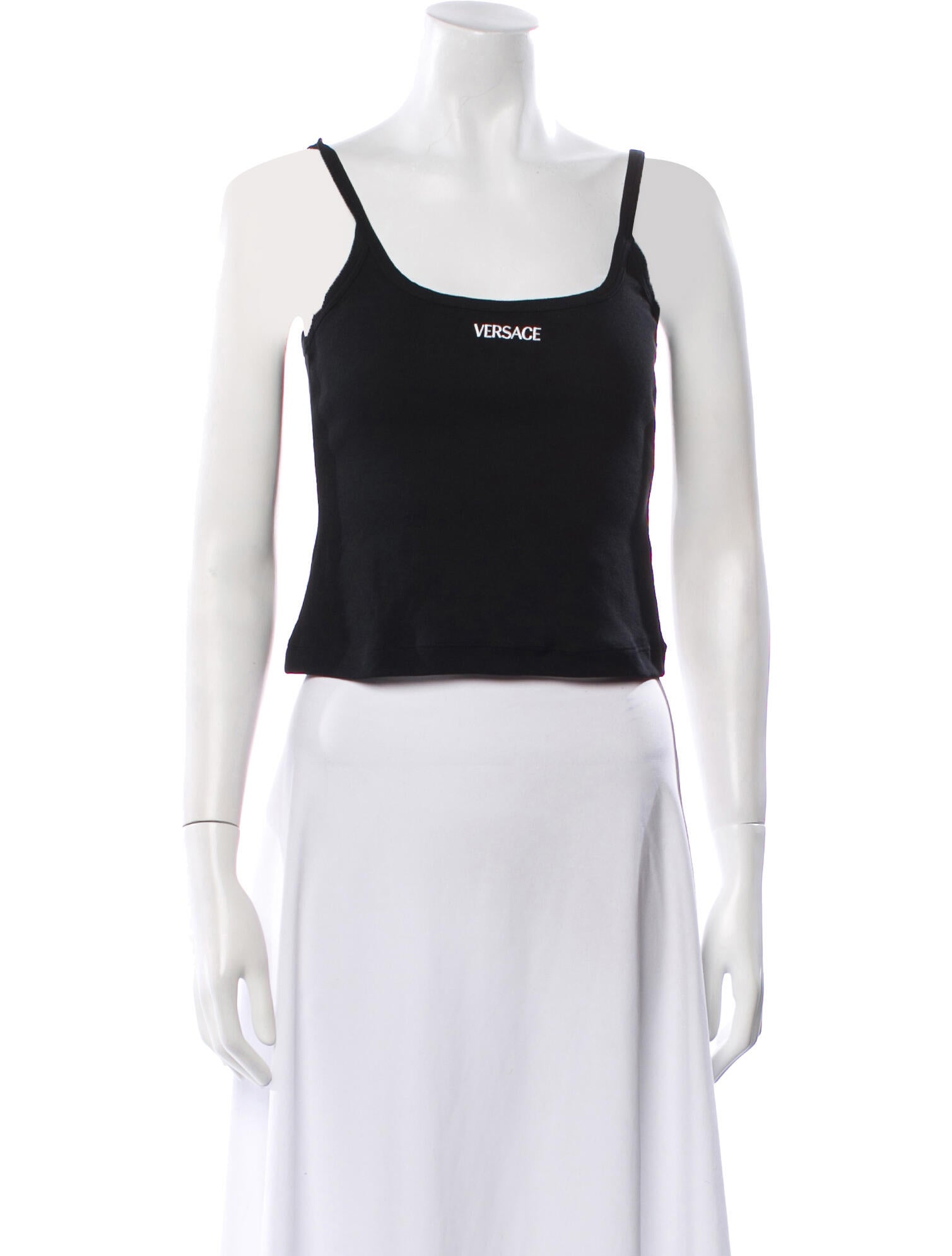 Versace Scoop Neck Sleeveless Crop Top w/ Tags