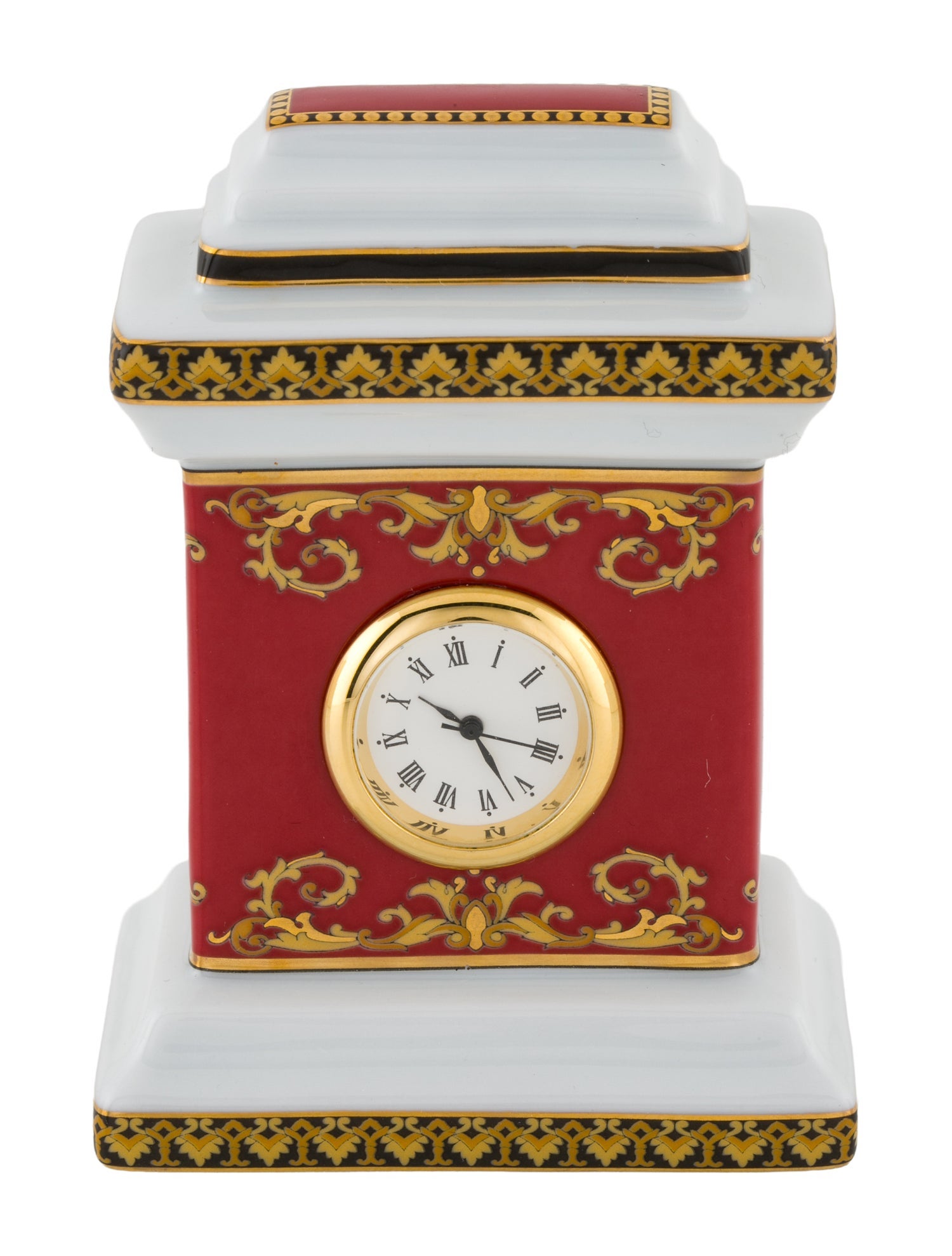 Versace Rosenthal Meets Medusa Porcelain Desk Clock