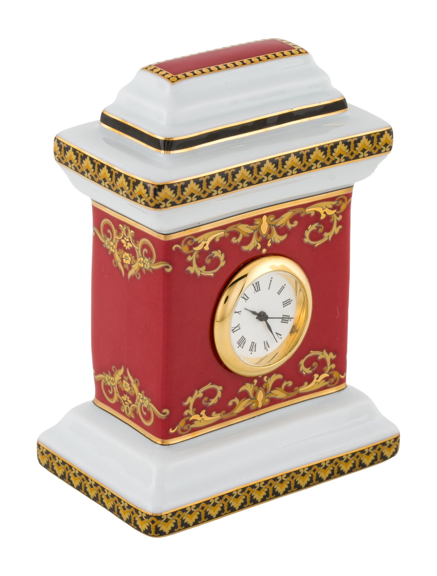 Versace Rosenthal Meets Medusa Porcelain Desk Clock