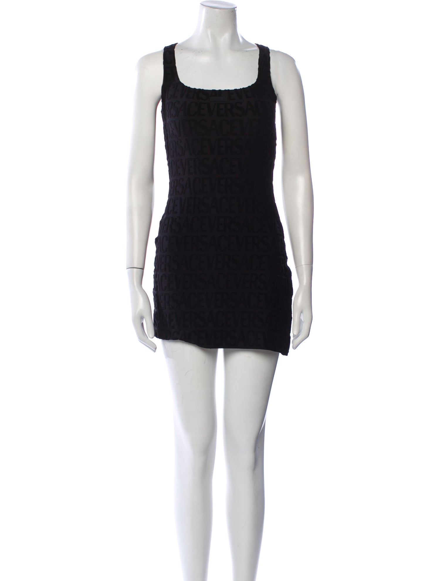 Versace Square Neckline Mini Dress