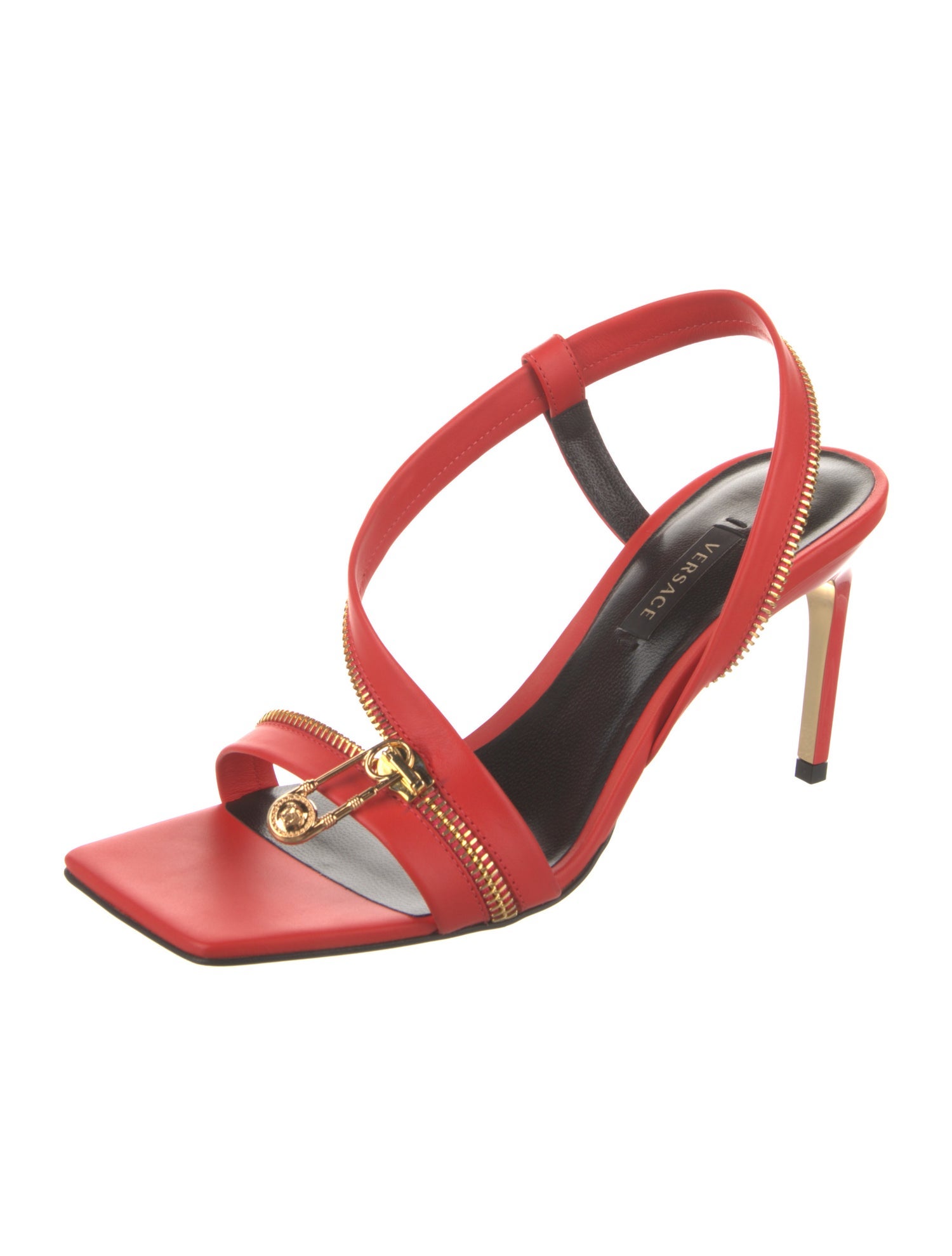 Versace Leather Slingback Sandals