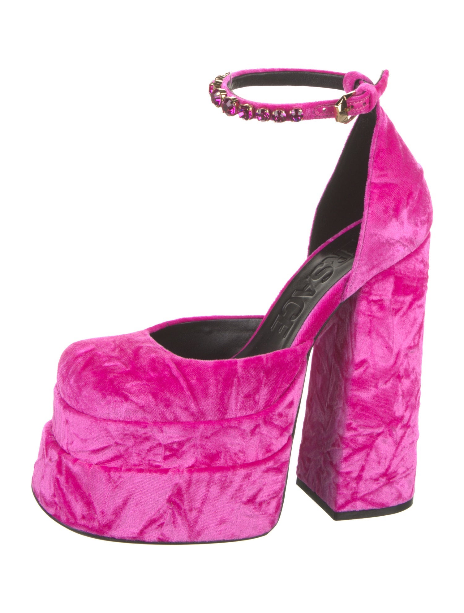 Versace Velvet D'Orsay Pumps