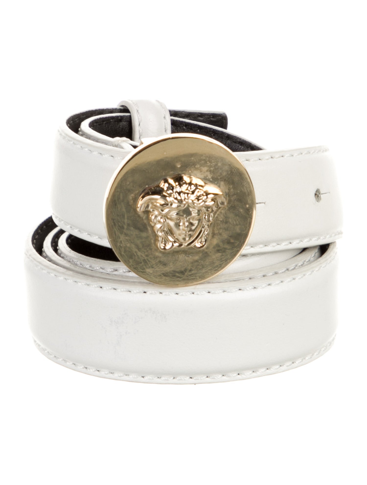 Versace Medusa Insignia Skinny Belt