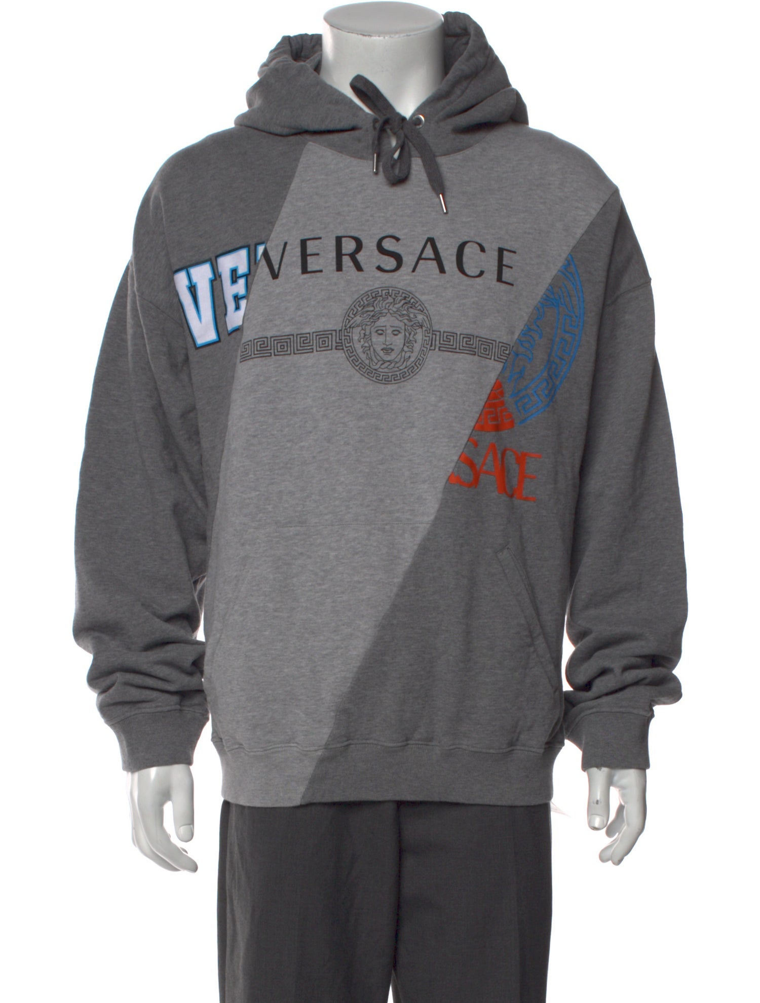 Versace Graphic Print Crew Neck Hoodie