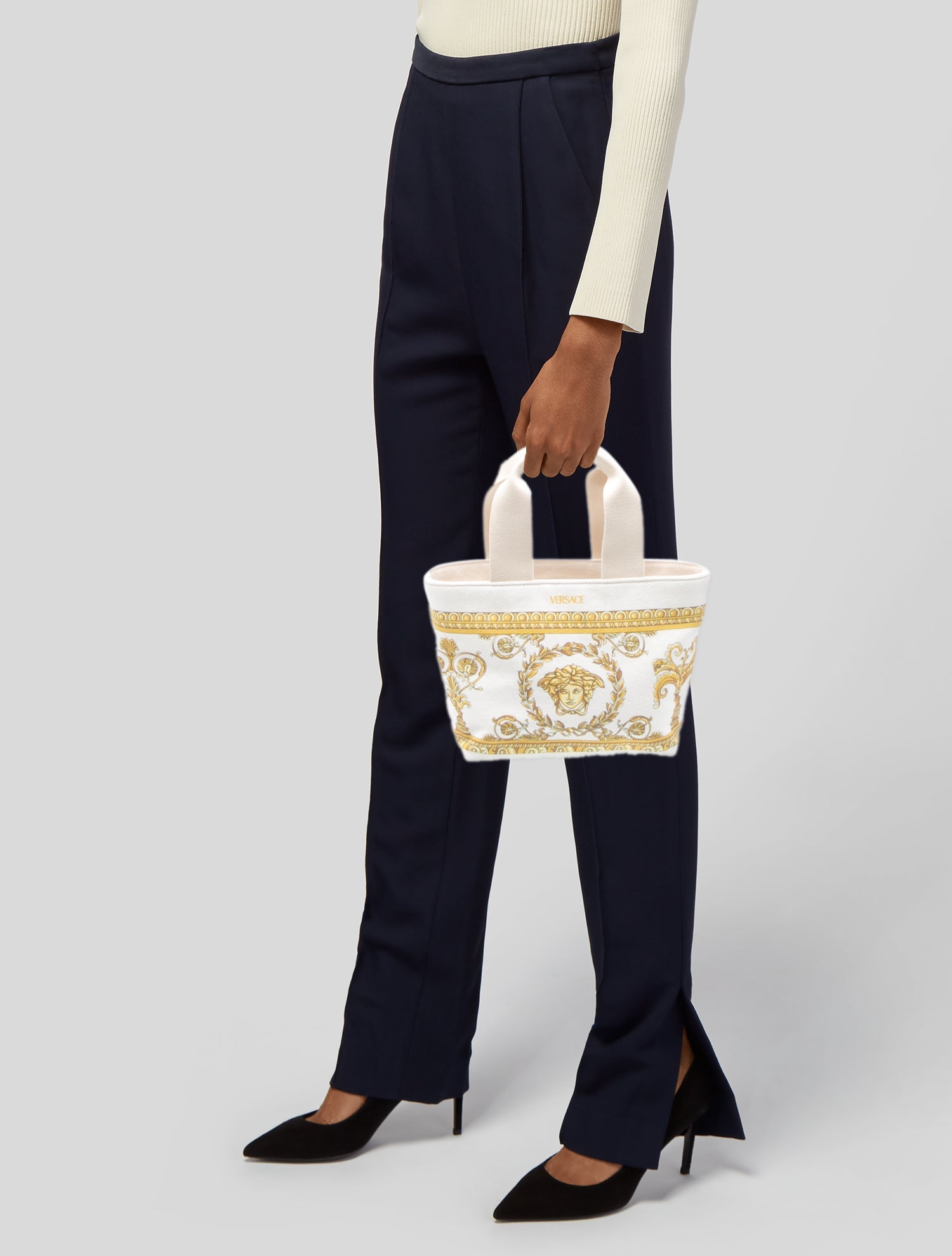 Versace Canvas Top Handle Bag w/ Tags