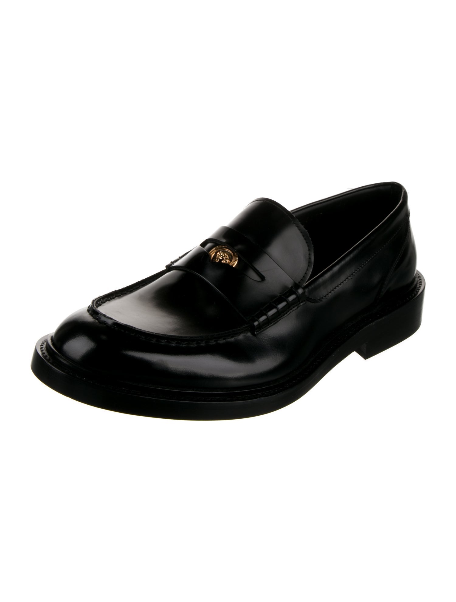 Versace Leather Dress Loafers