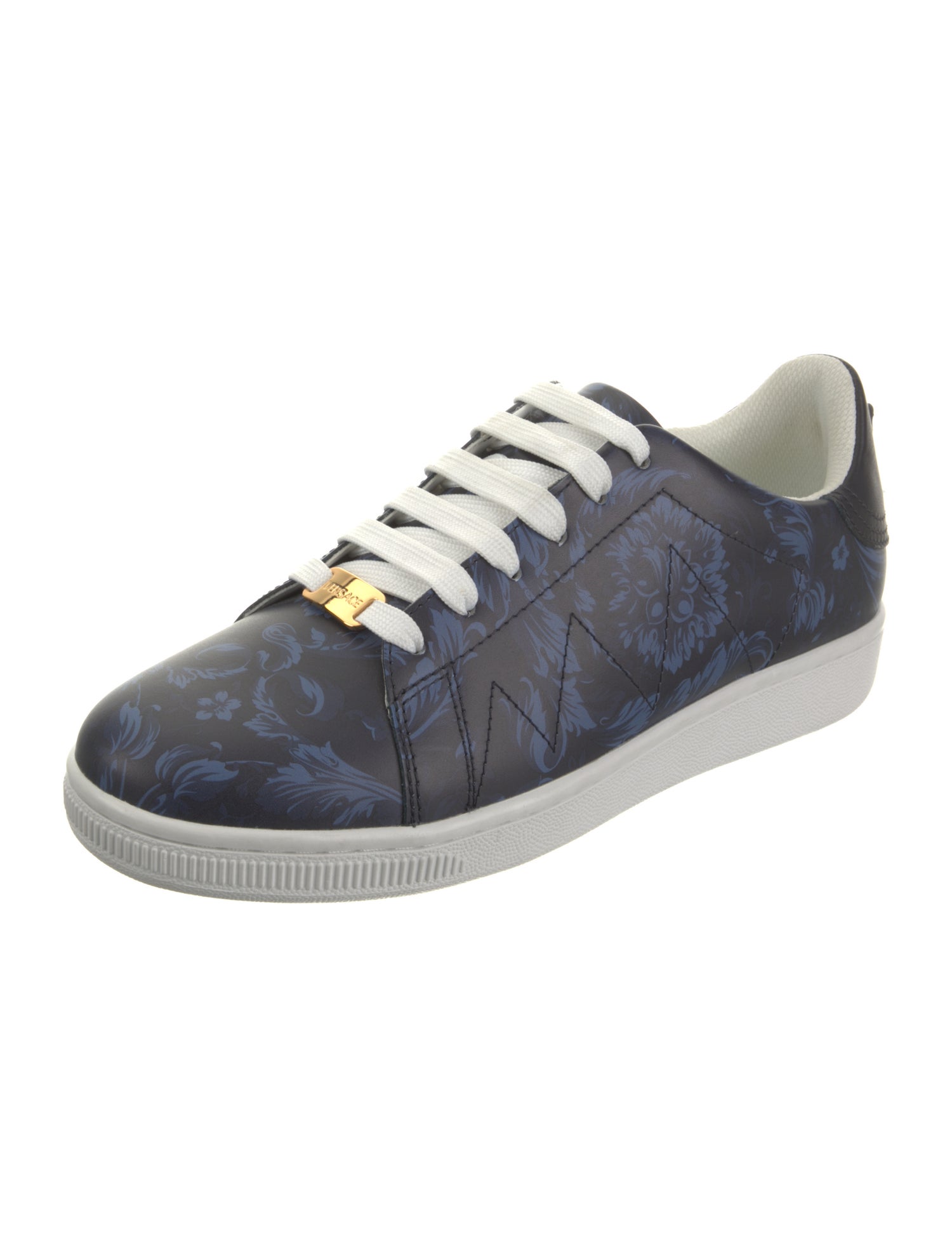 Versace Leather Printed Sneakers