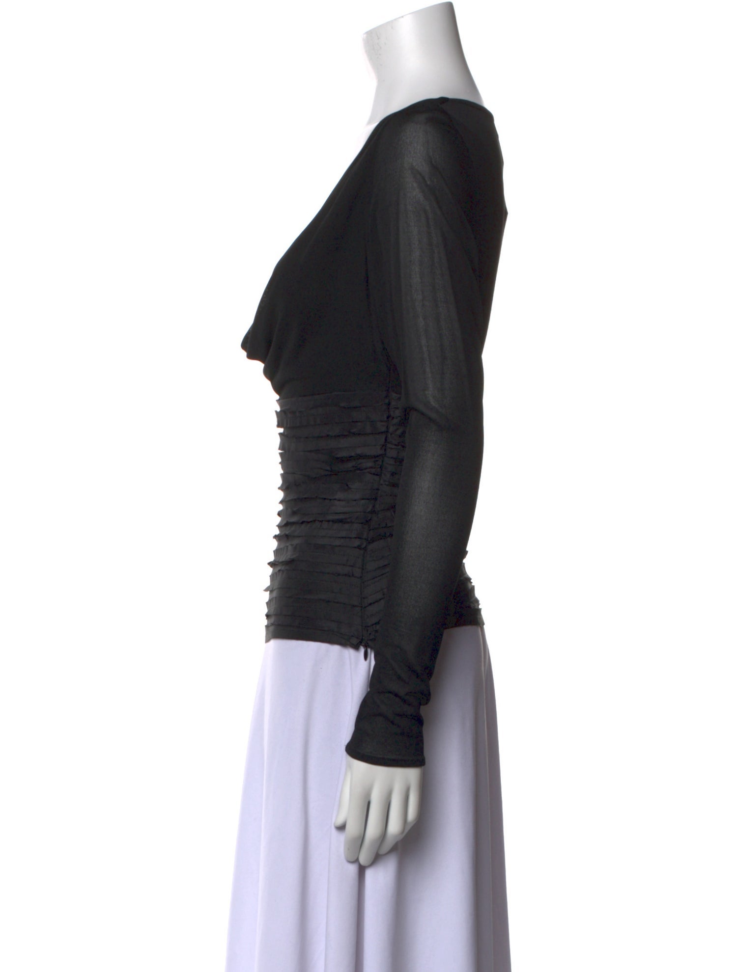 Versace V-Neck Long Sleeve Top