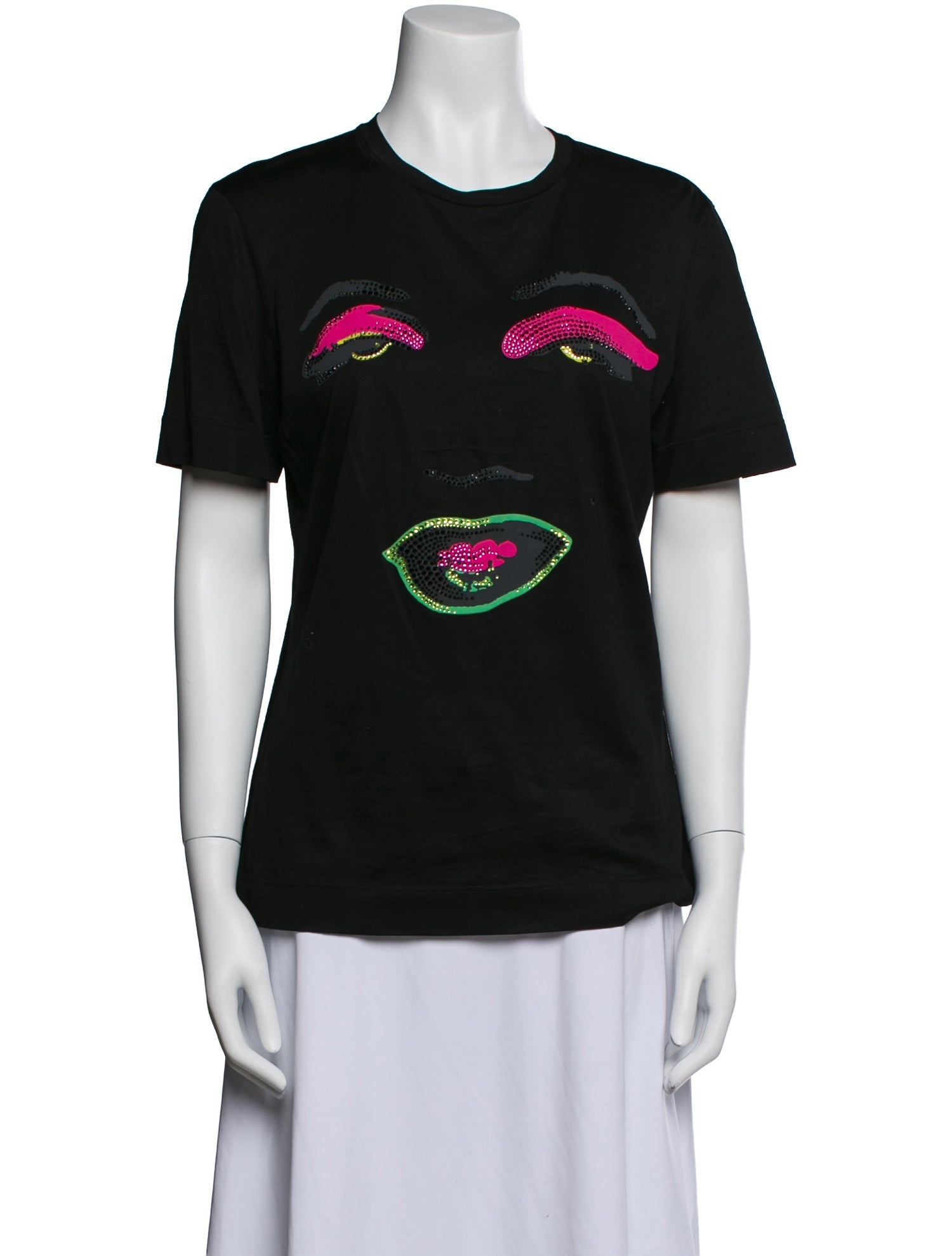 Versace Graphic Print Crew Neck T-Shirt