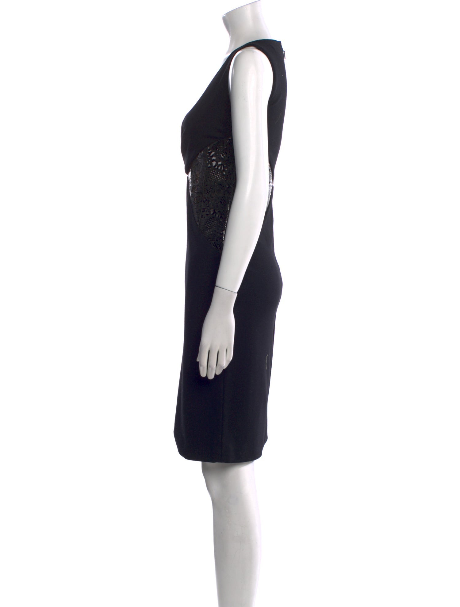 Versace V-Neck Knee-Length Dress