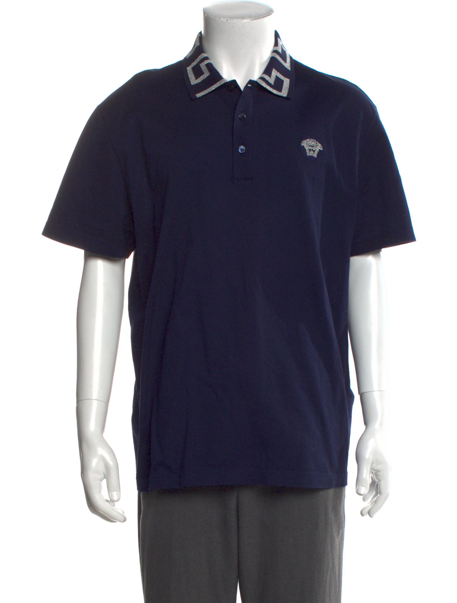 Versace Crew Neck Short Sleeve Polo Shirt