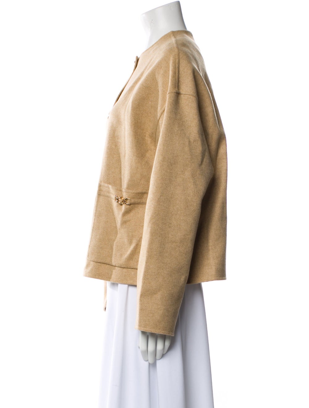 Versace Jacket Neutrals Collarless Slit Pockets & - image 2