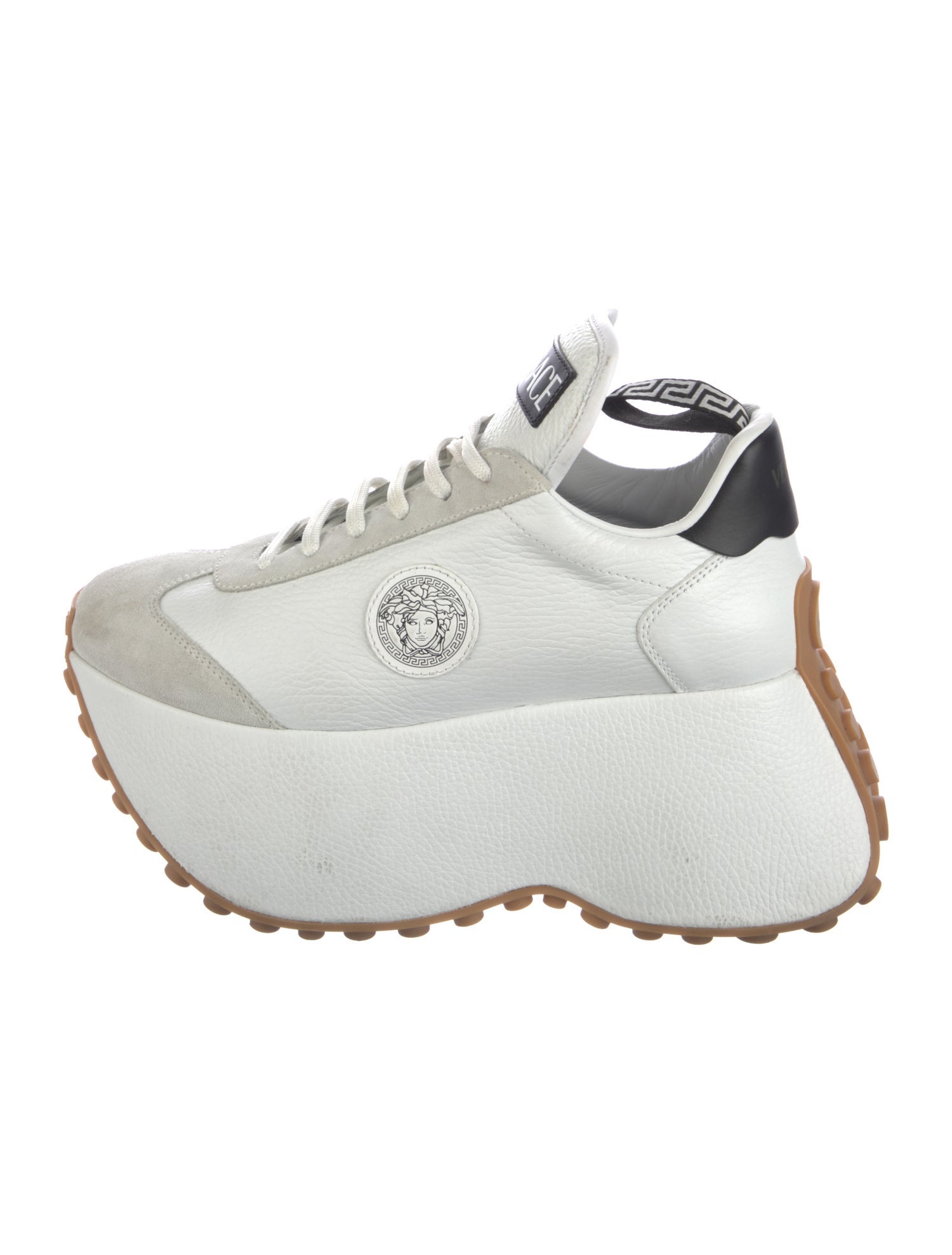 Versace Medusa Insignia Leather Sneakers