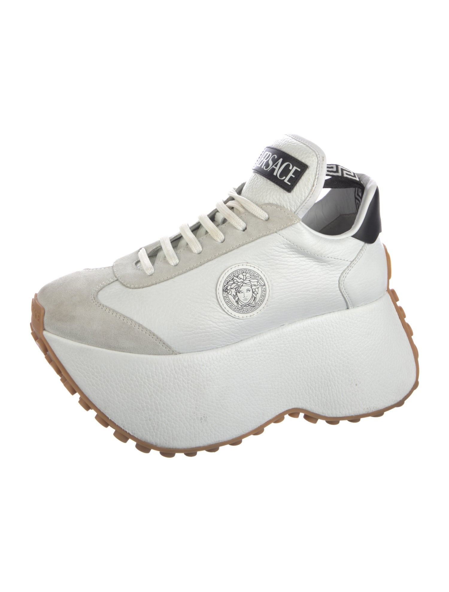 Versace Medusa Insignia Leather Sneakers