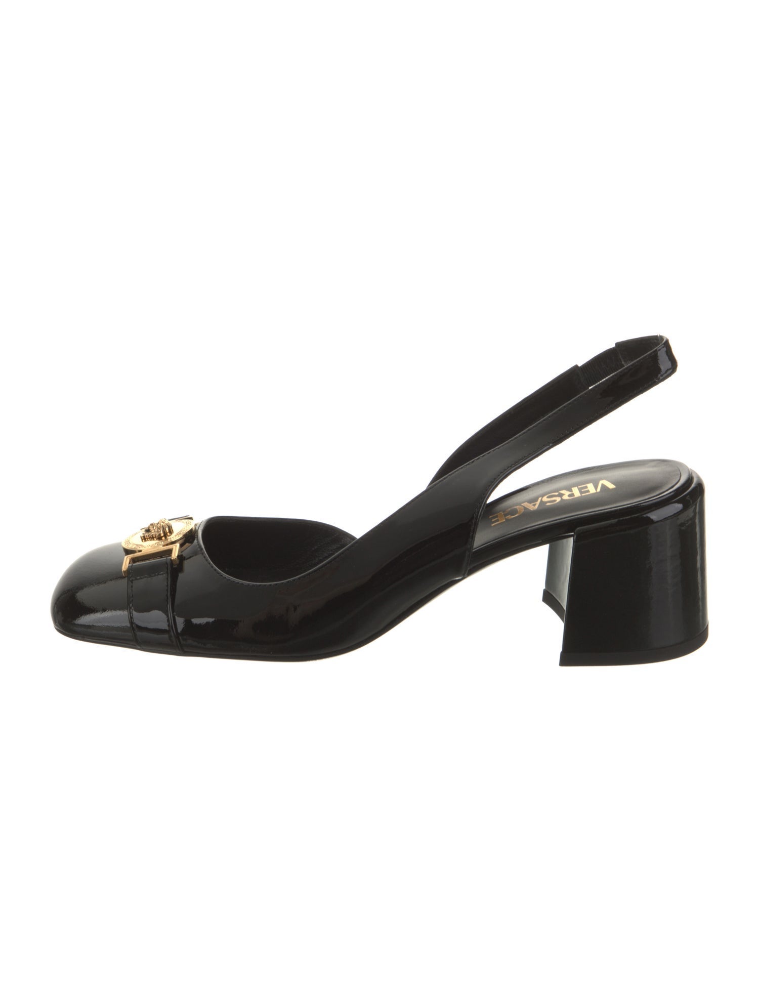 Versace Patent Leather Slingback Pumps