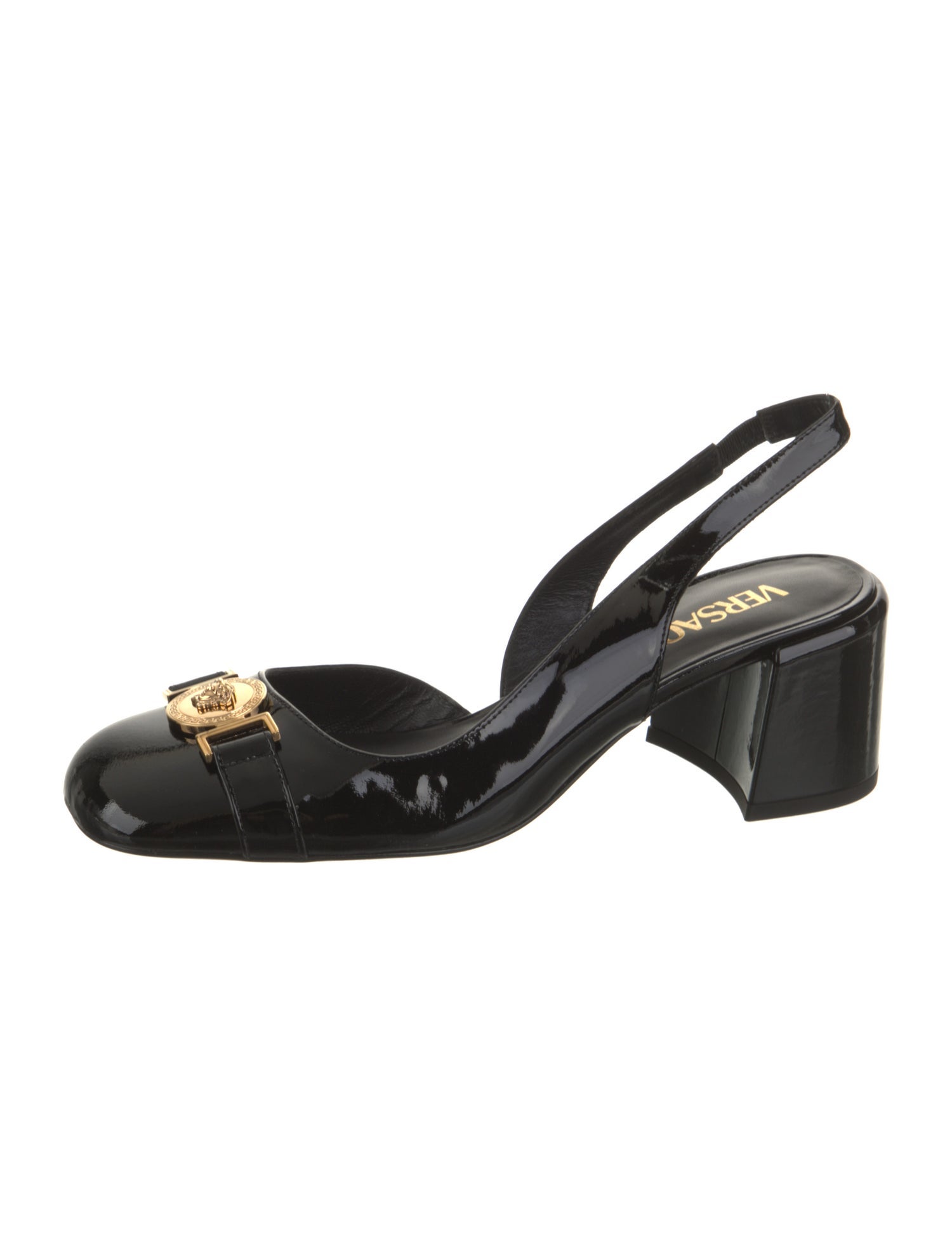 Versace Patent Leather Slingback Pumps