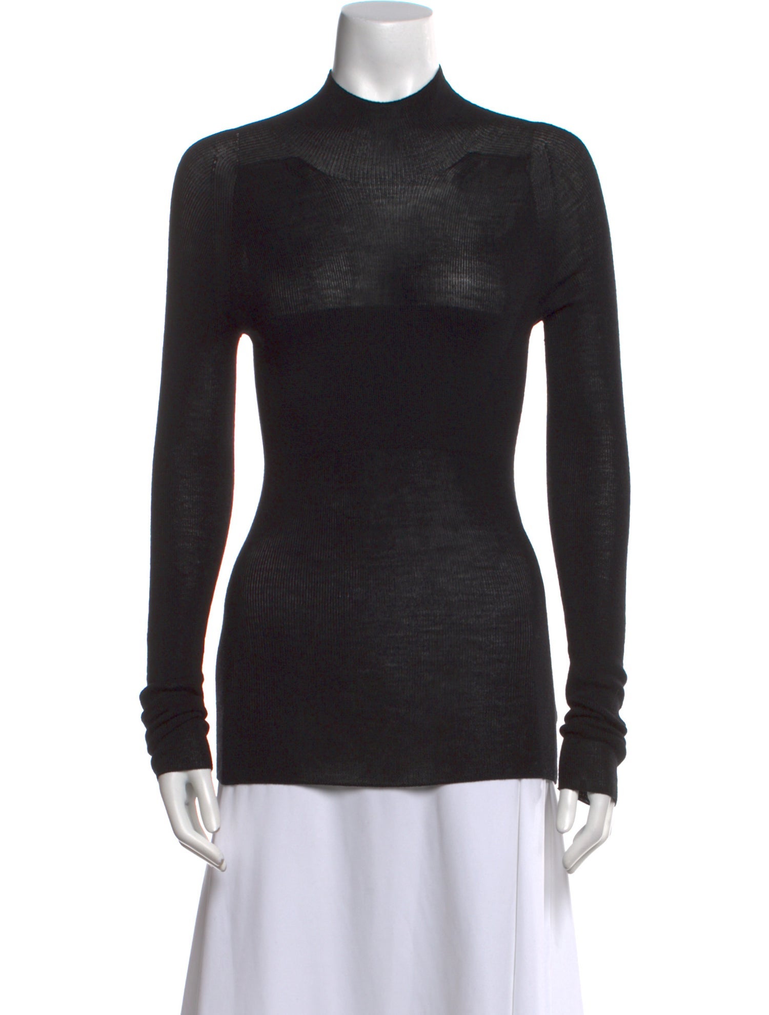 Versace Virgin Wool Mock Neck Sweater