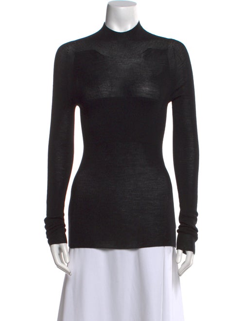 Versace Virgin Wool Mock Neck Sweater