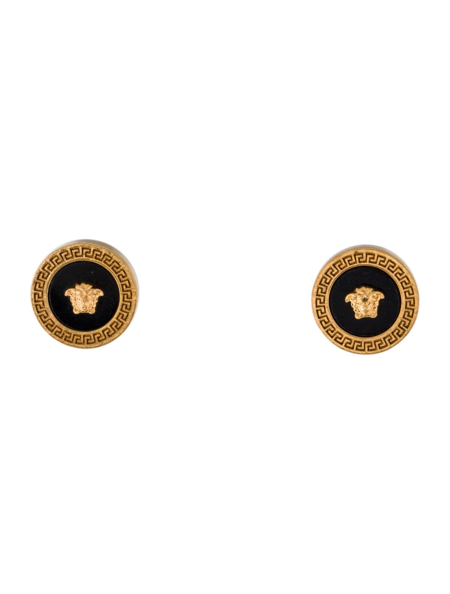 Versace Enamel Medusa Stud Earrings