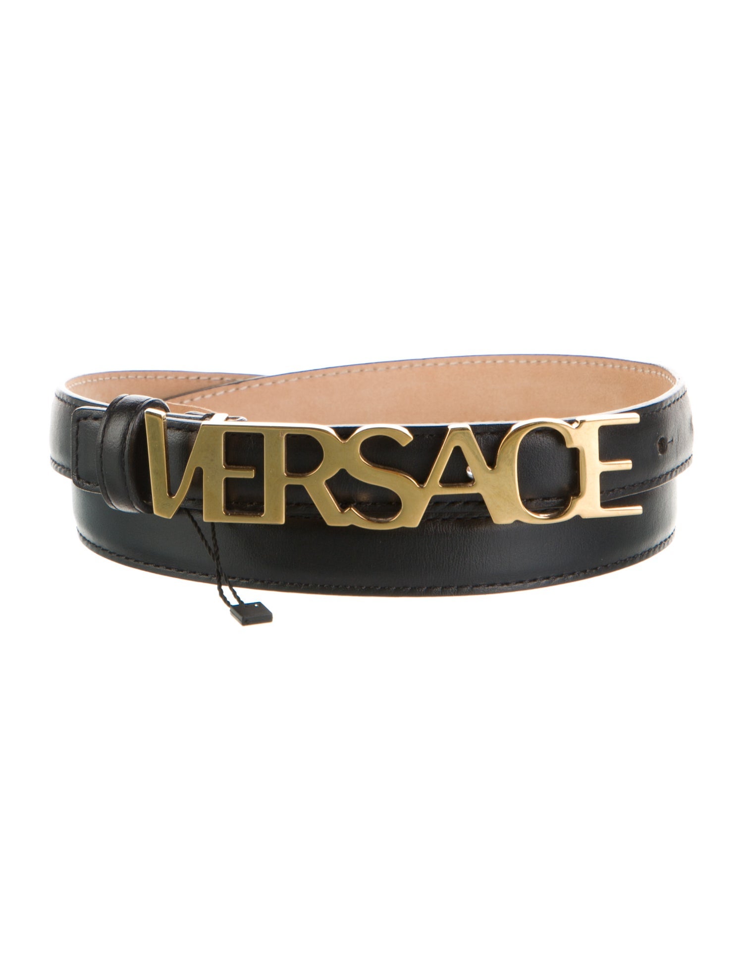 Versace Skinny Leather Belt