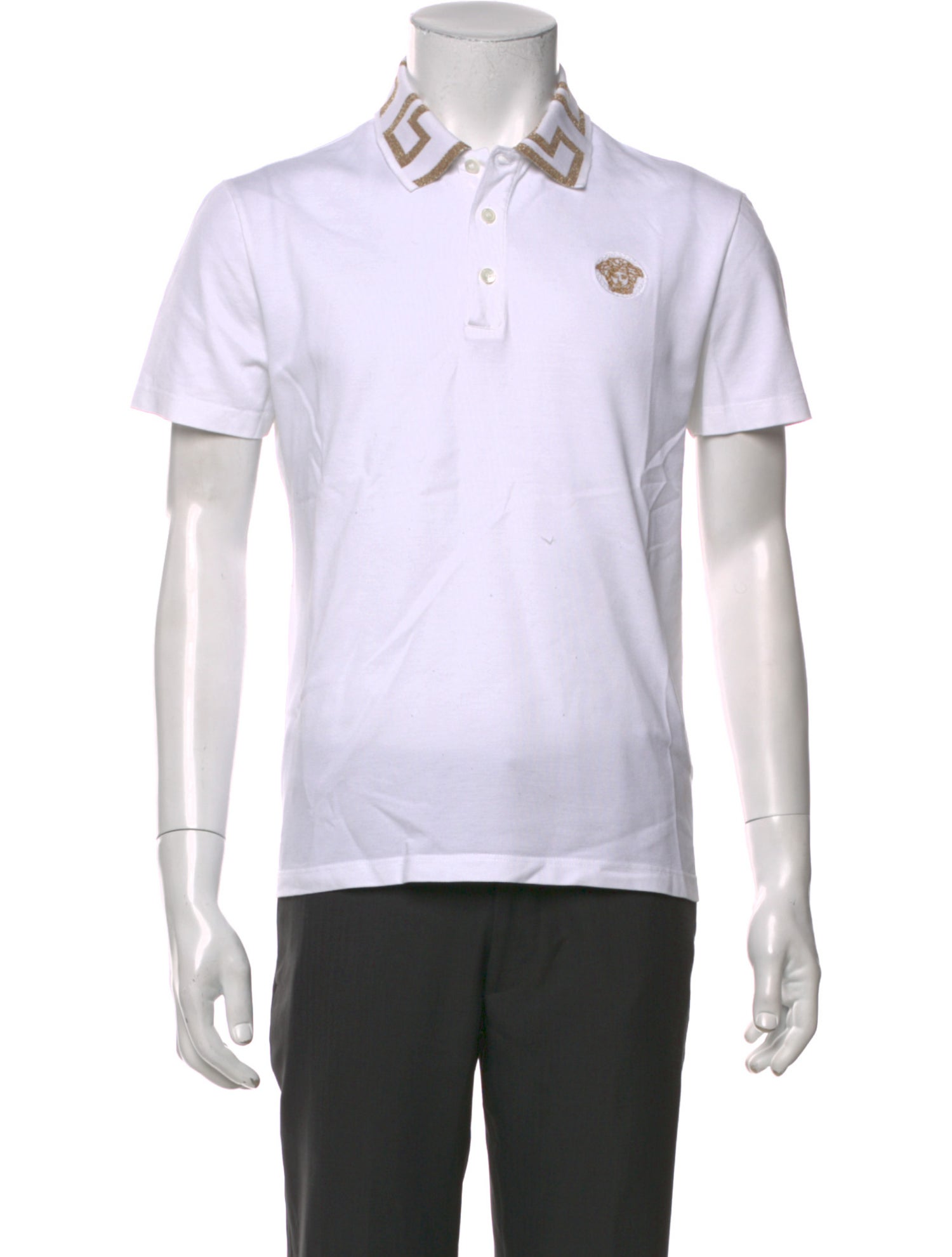 Versace Medusa Insignia Crew Neck Polo Shirt
