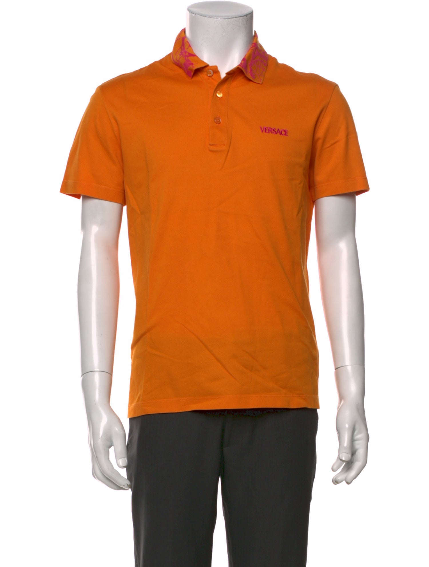 Versace V-Neck Short Sleeve Polo Shirt