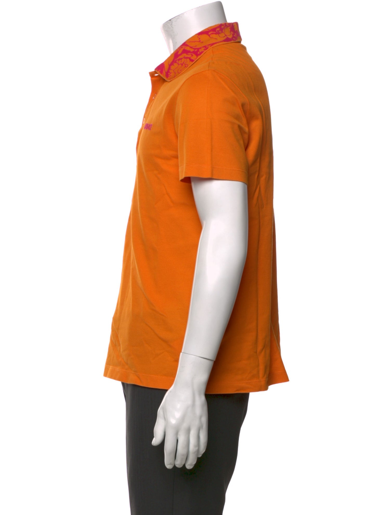 Versace V-Neck Short Sleeve Polo Shirt