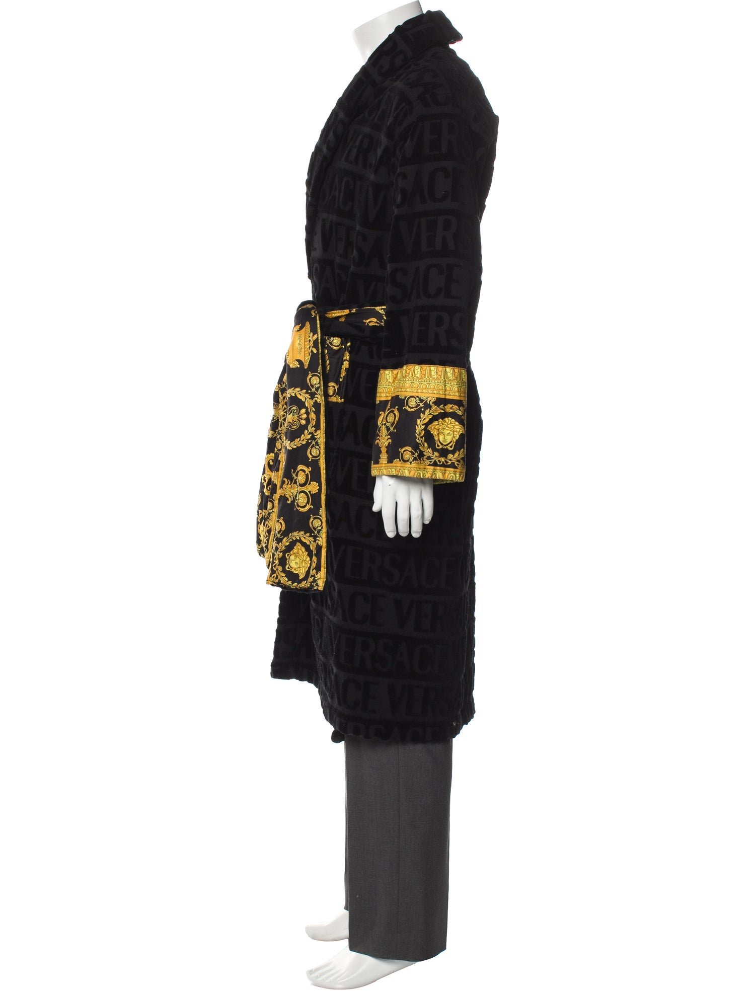Versace Barocco Print Printed Robe