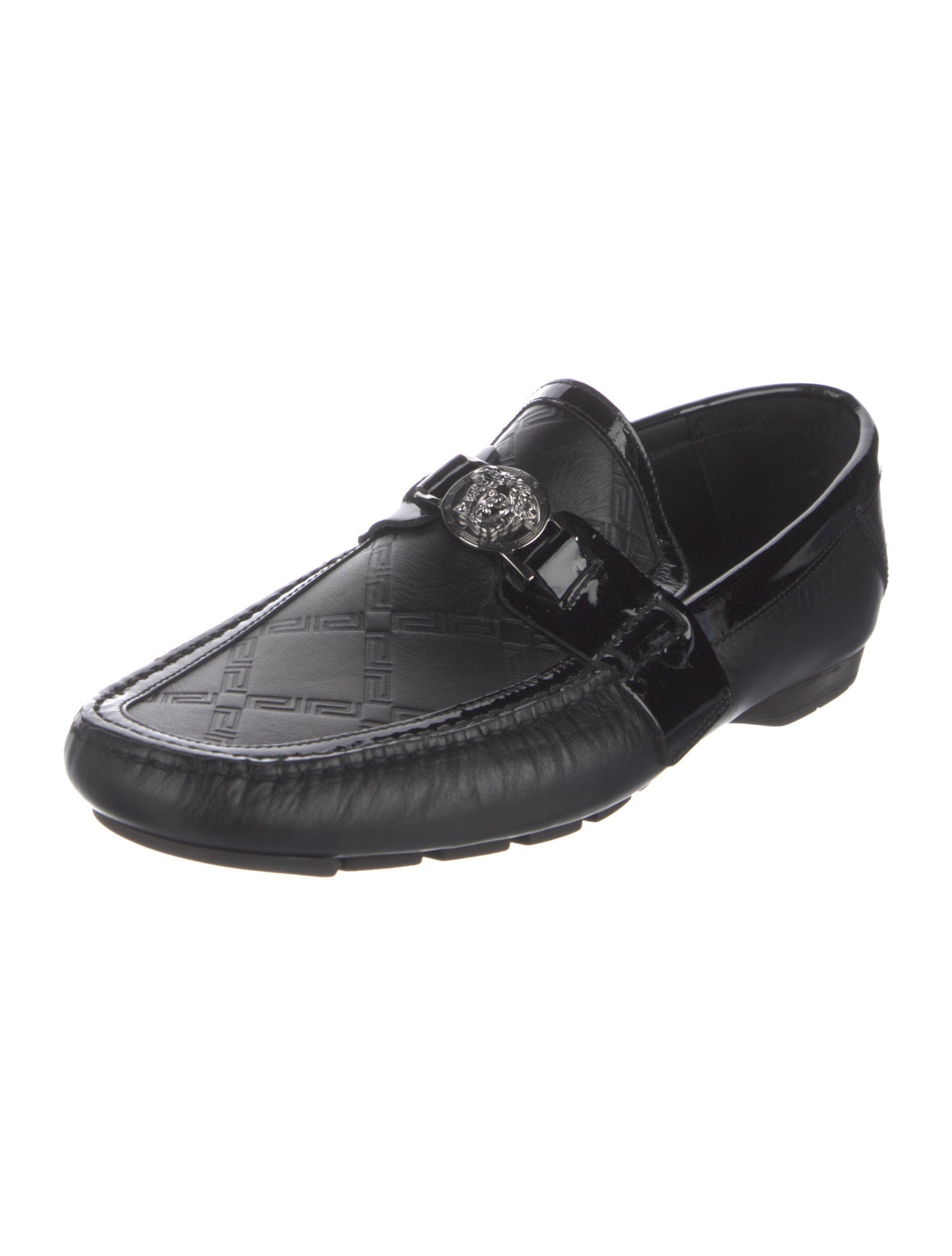 Versace Medusa Insignia Leather Drivers