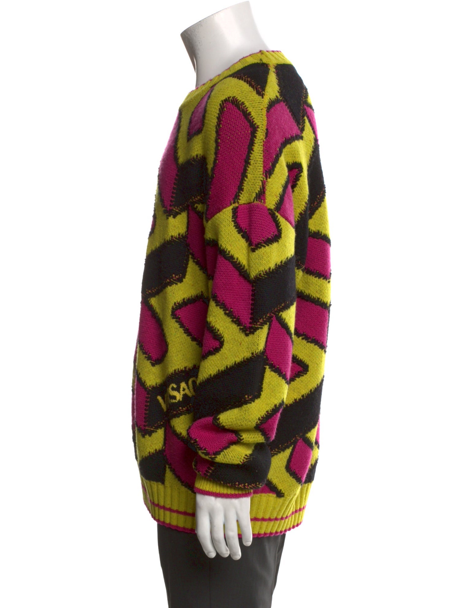 Versace Virgin Wool Printed Pullover