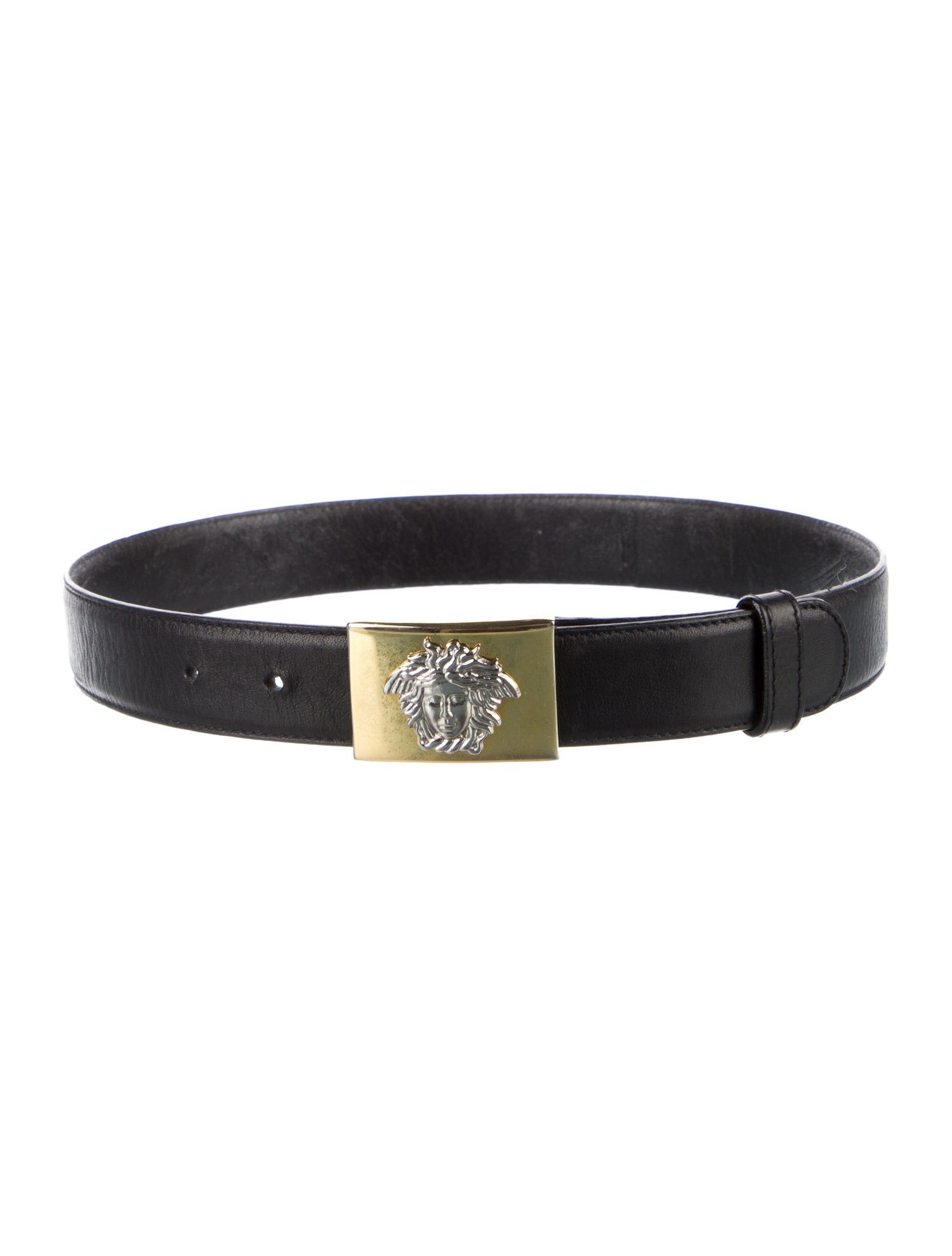 Versace Medusa Insignia Skinny Waist Belt