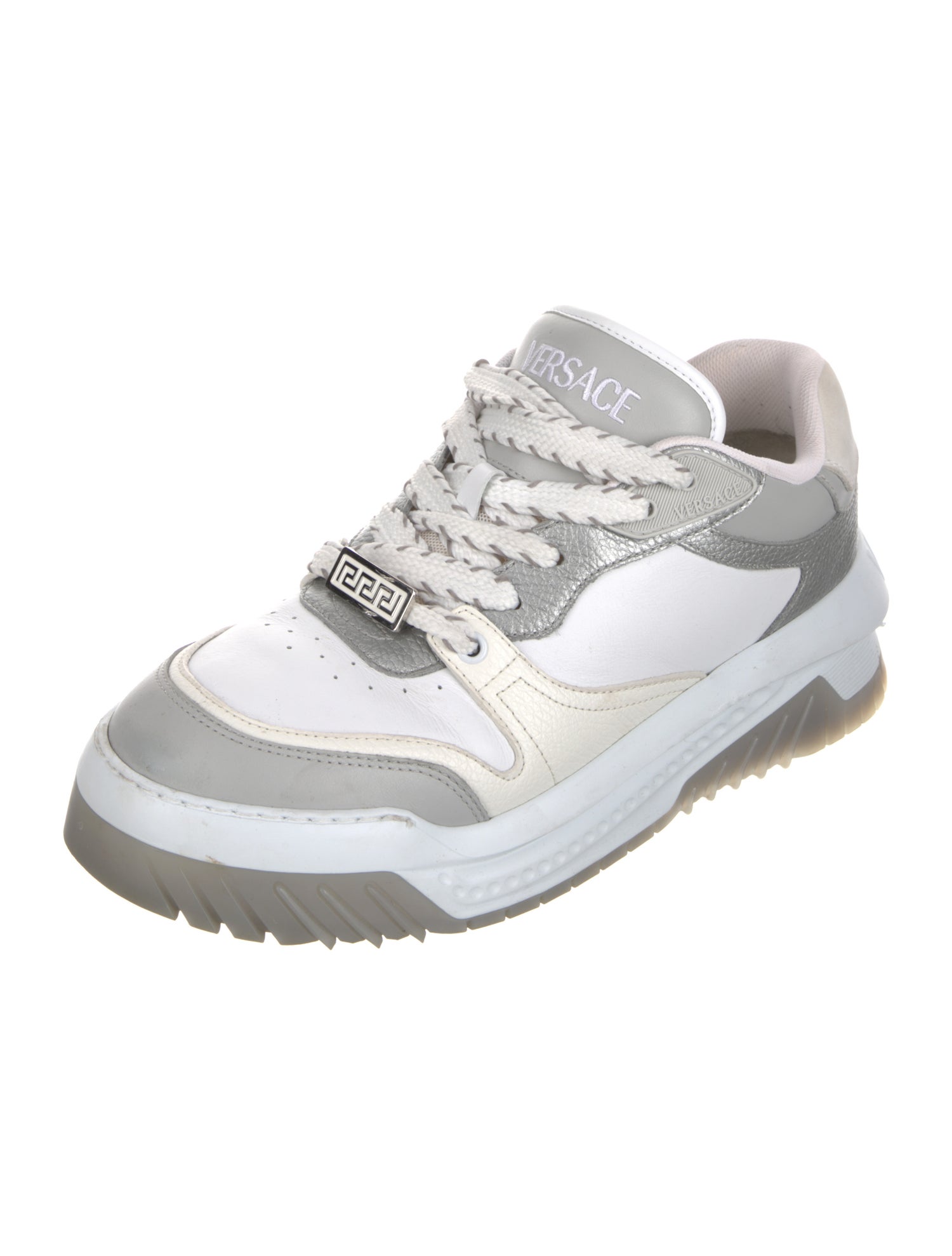 Versace Medusa Insignia Leather Athletic Sneakers