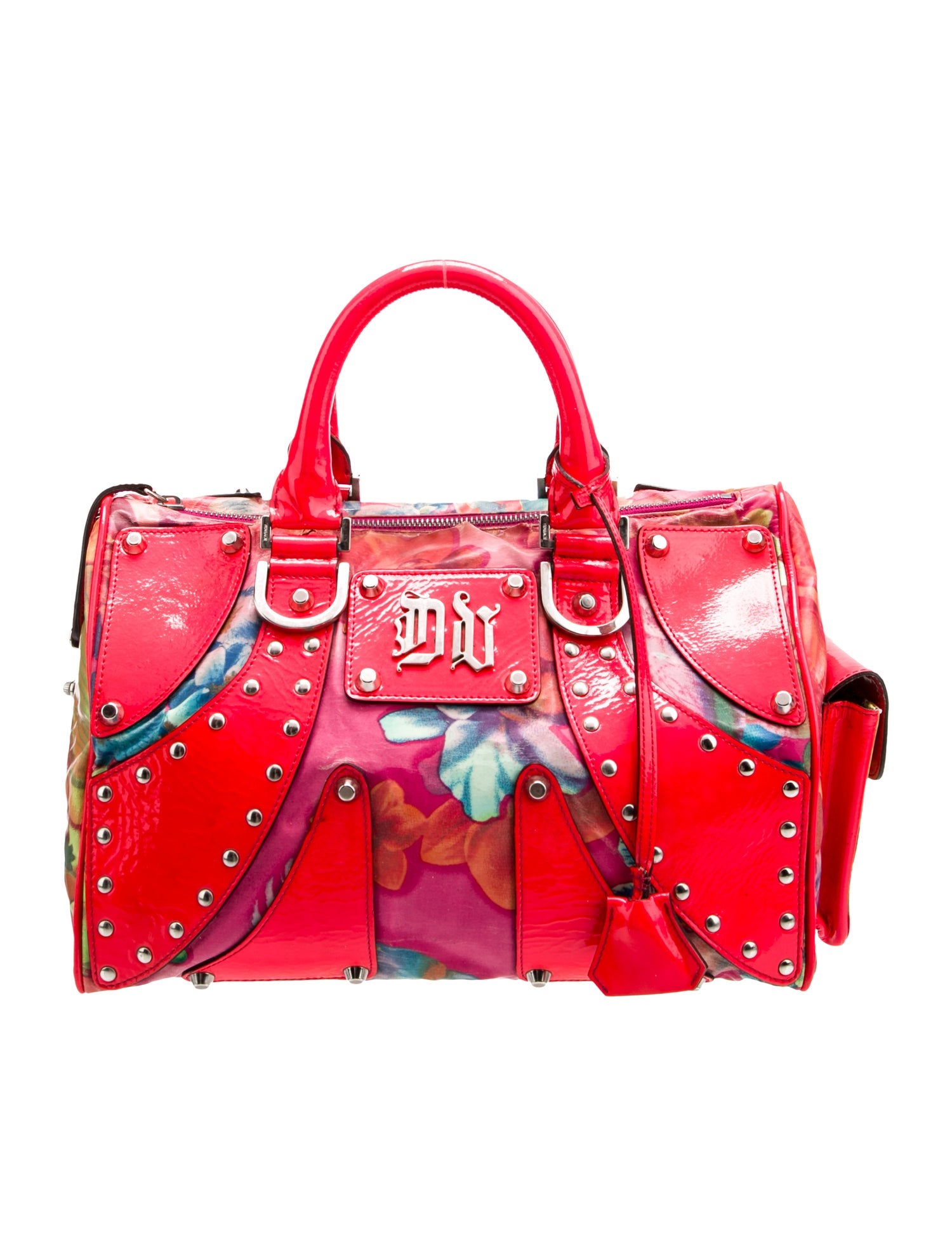 Versace Patent Leather Top Handle Bag