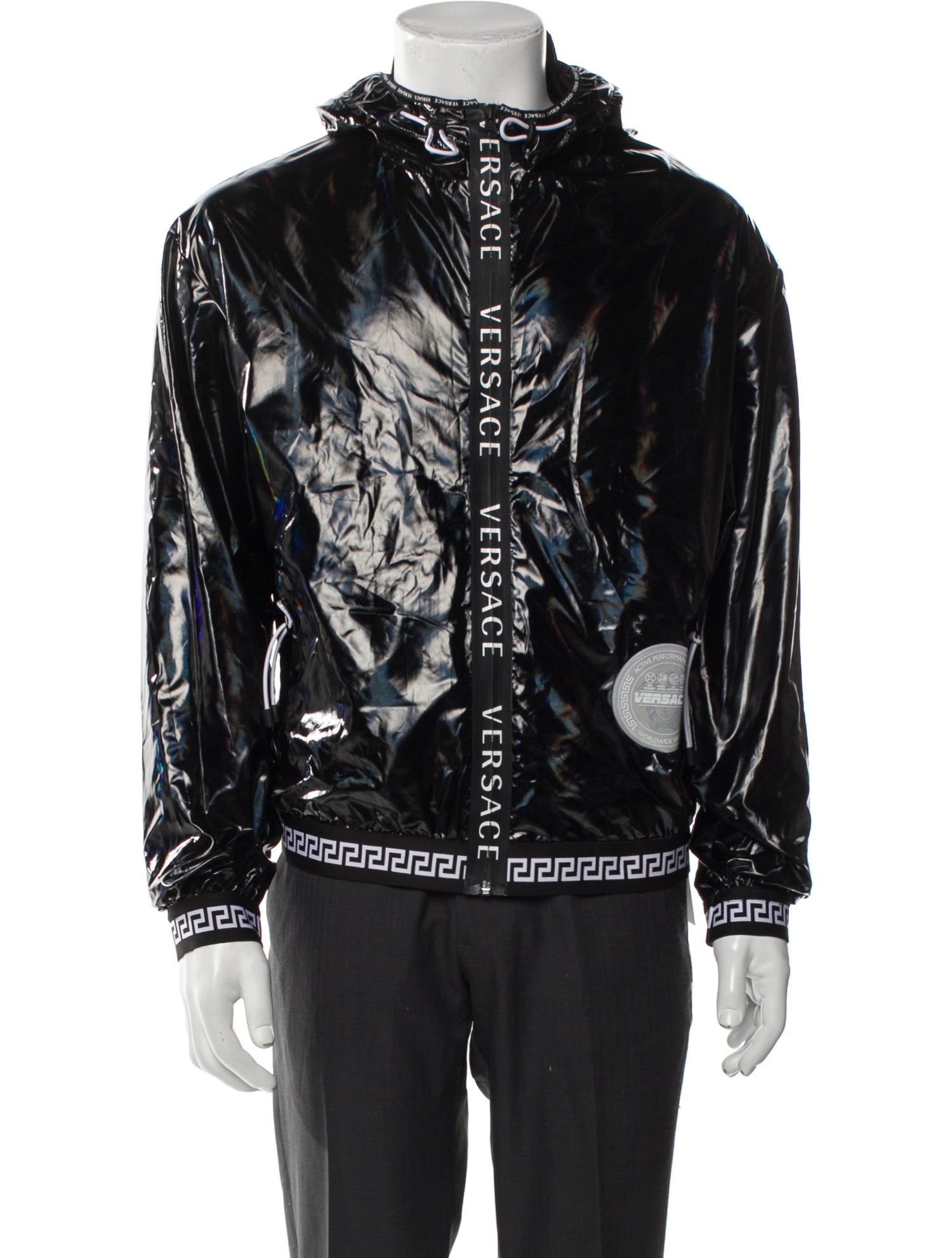 Versace Graphic Print Moto Jacket