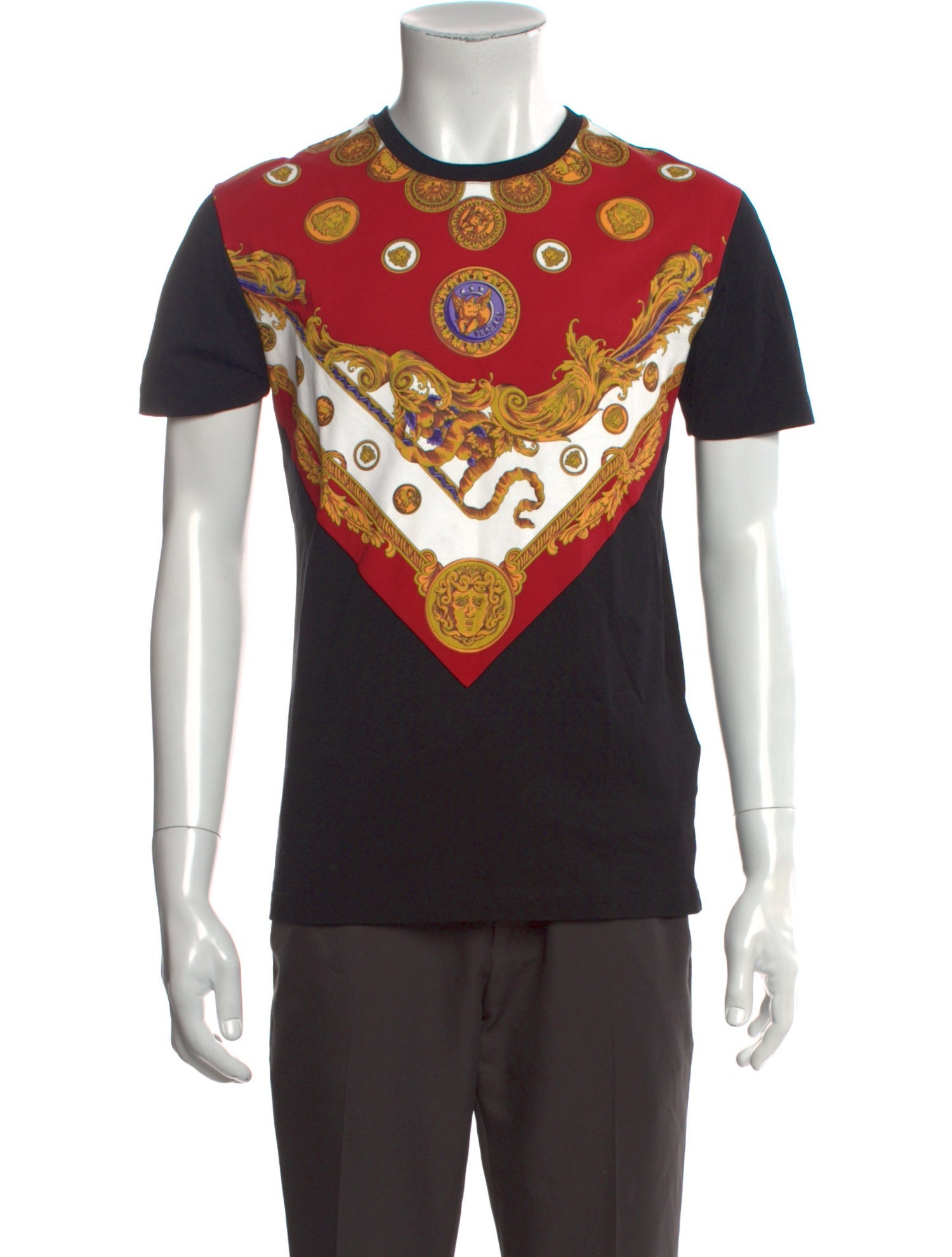 Versace Printed Crew Neck T-Shirt