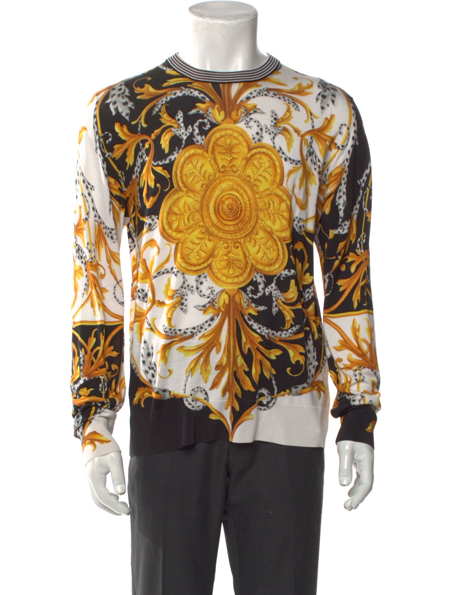 Versace Silk Printed Pullover