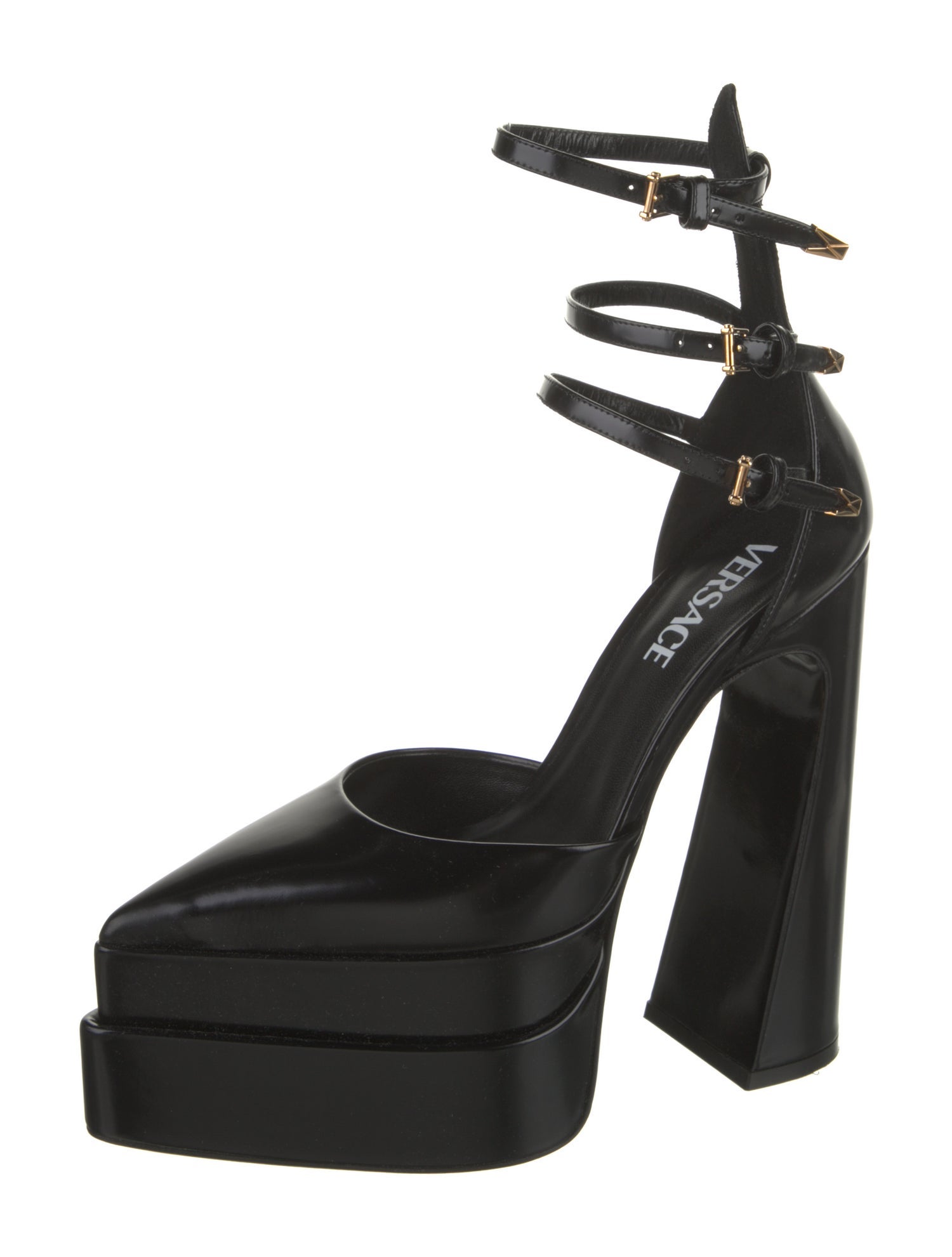 Versace Leather D'Orsay Pumps