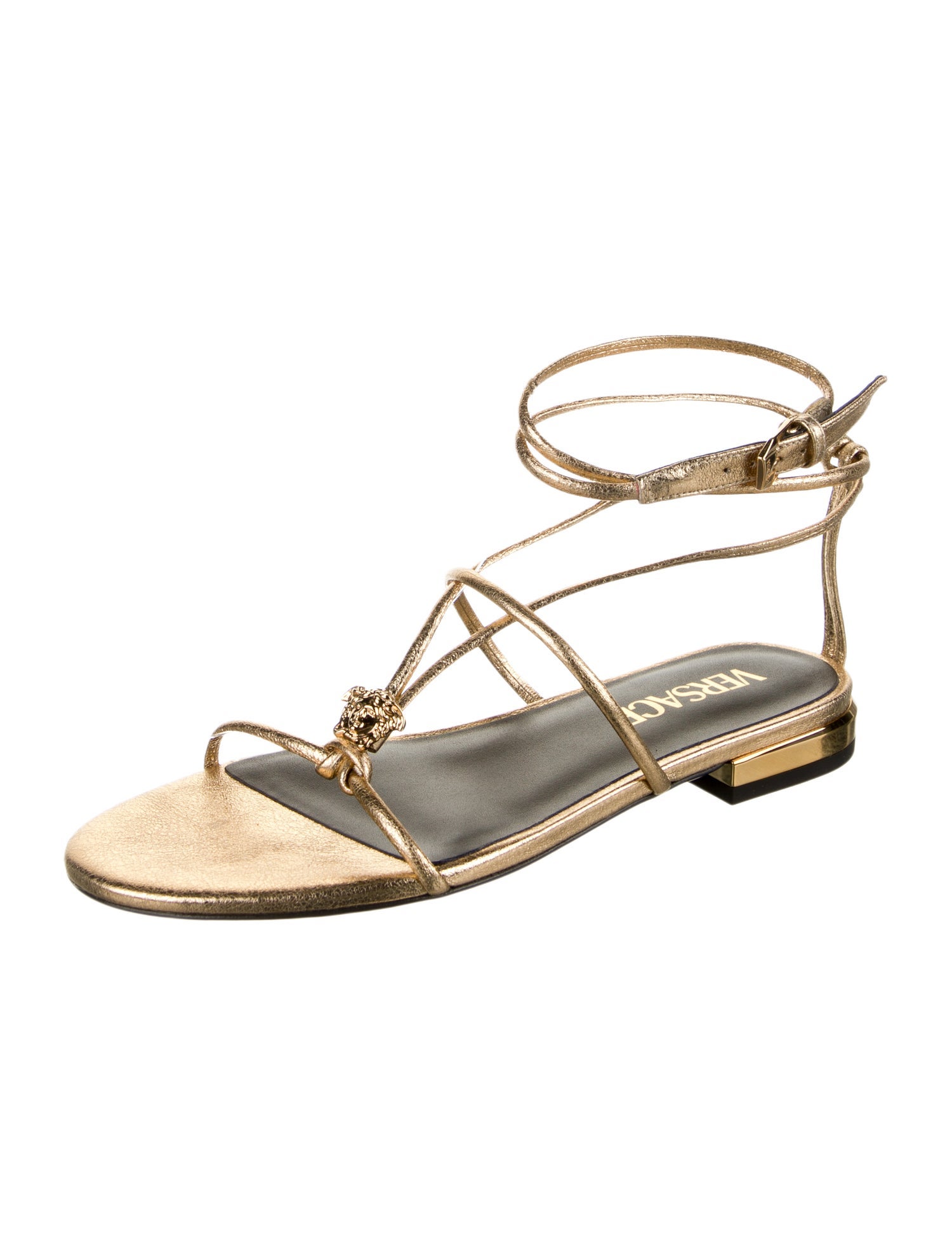 Versace Leather Gladiator Sandals