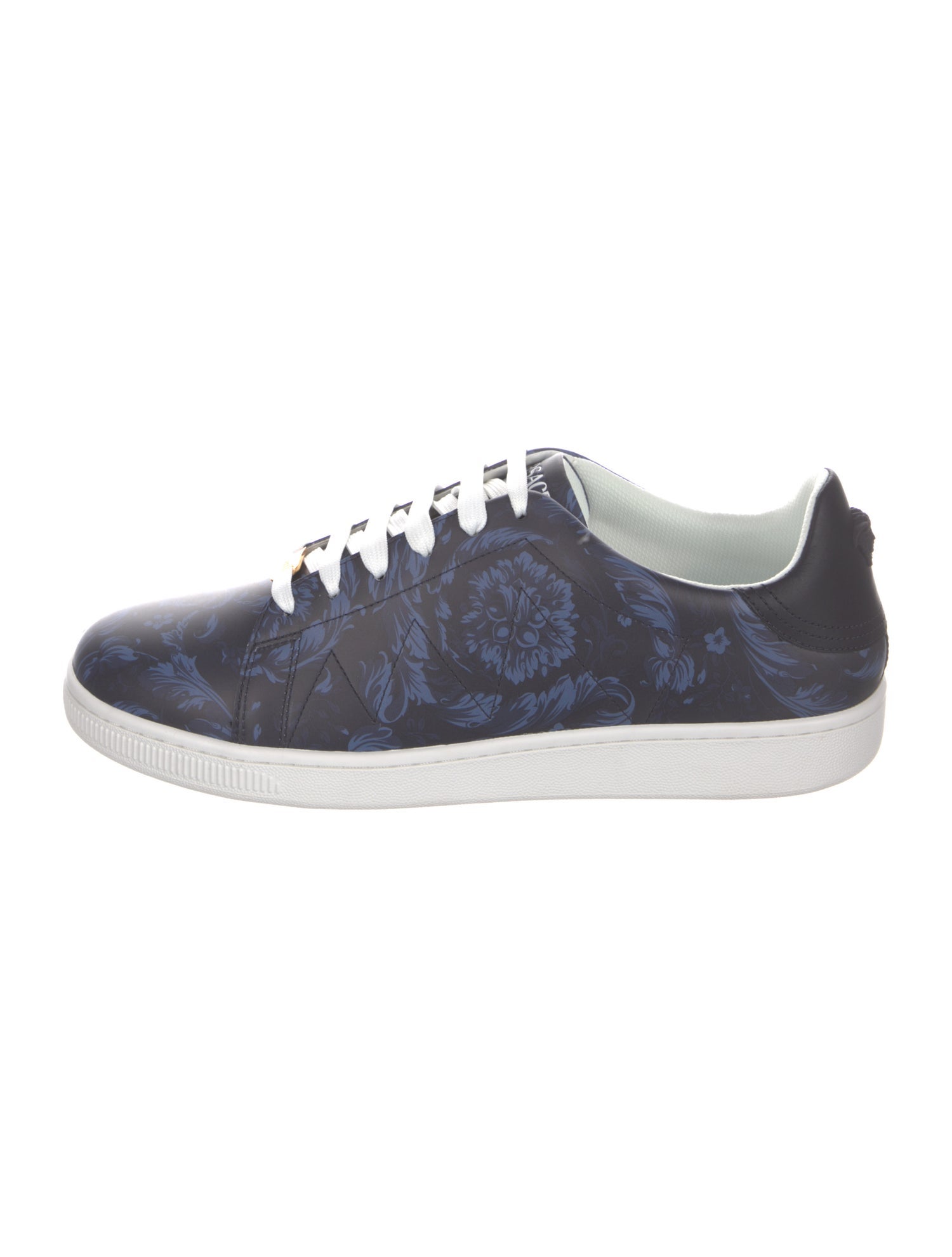 Versace Leather Printed Sneakers w/ Tags