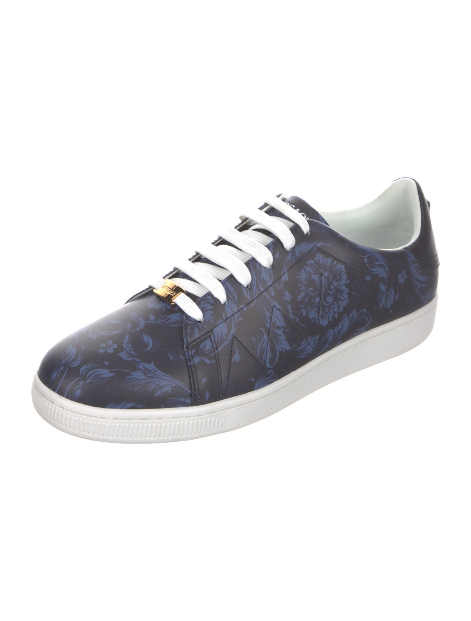 Versace Leather Printed Sneakers w/ Tags
