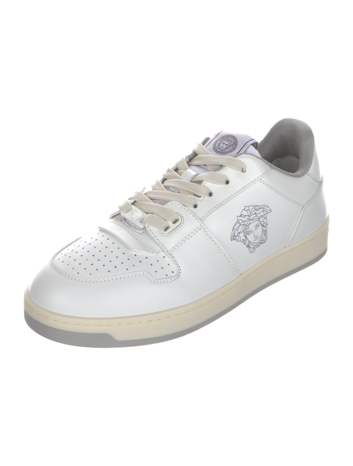 Versace Leather Graphic Print Sneakers w/ Tags