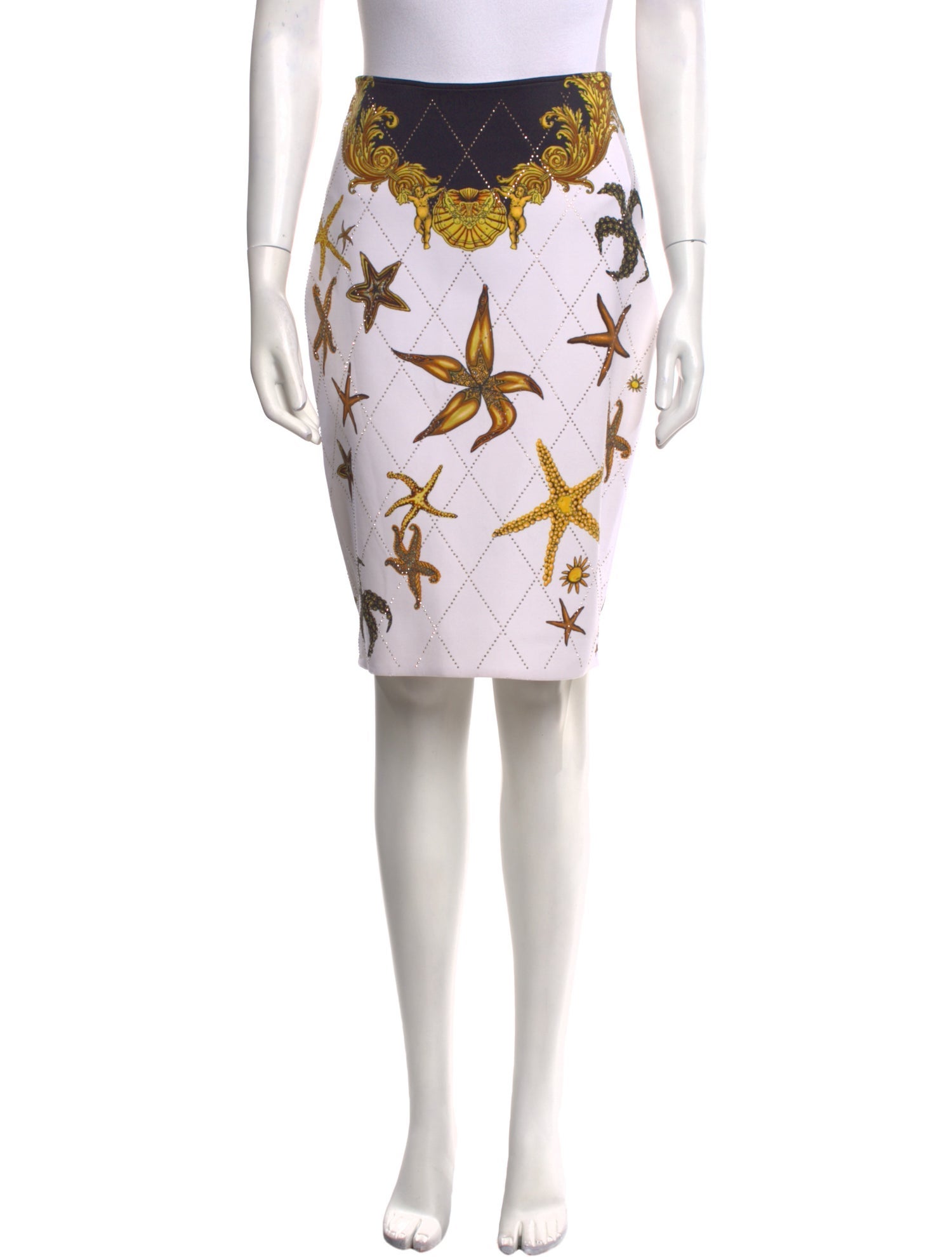Versace Printed Knee-Length Skirt