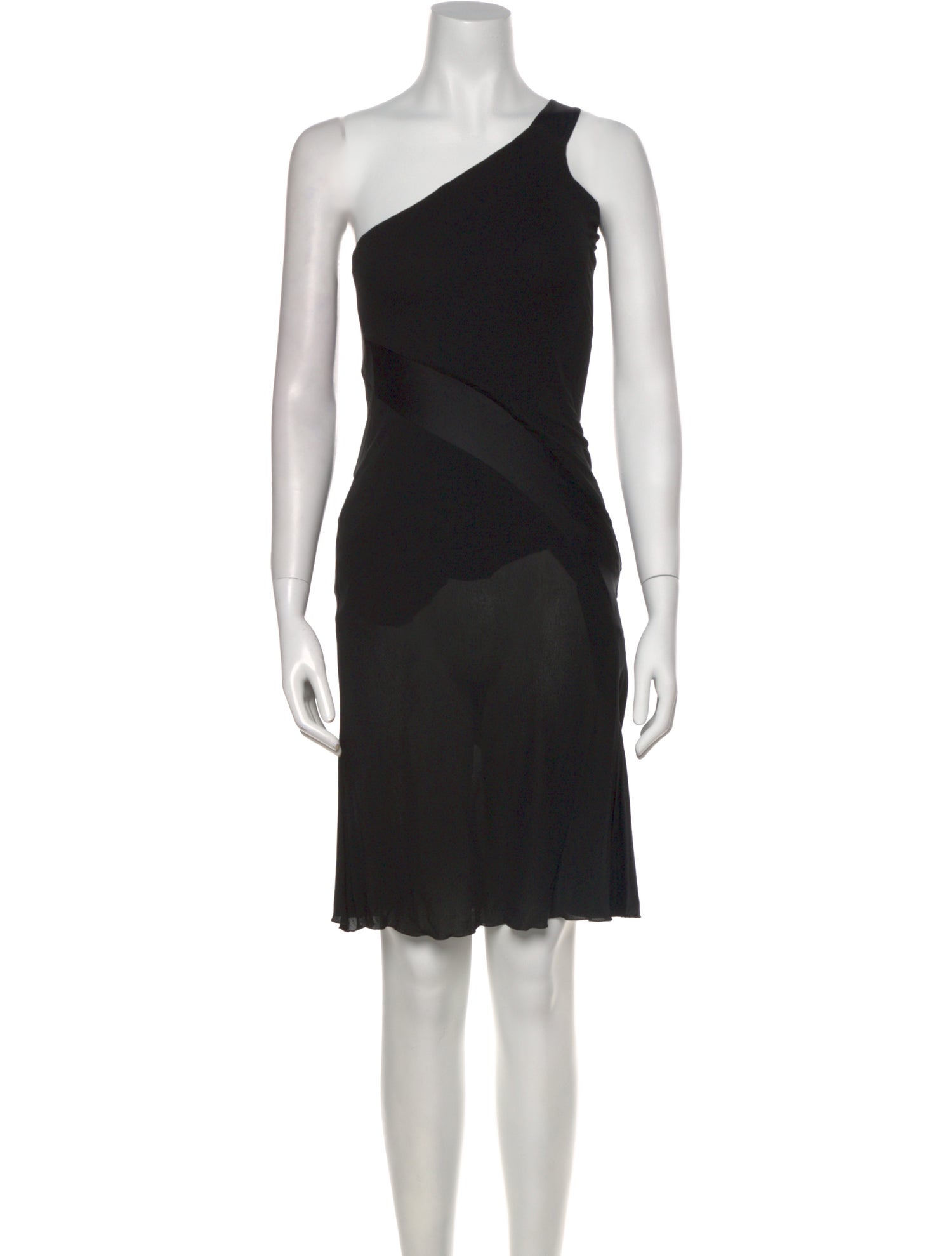 Versace One-Shoulder Knee-Length Dress