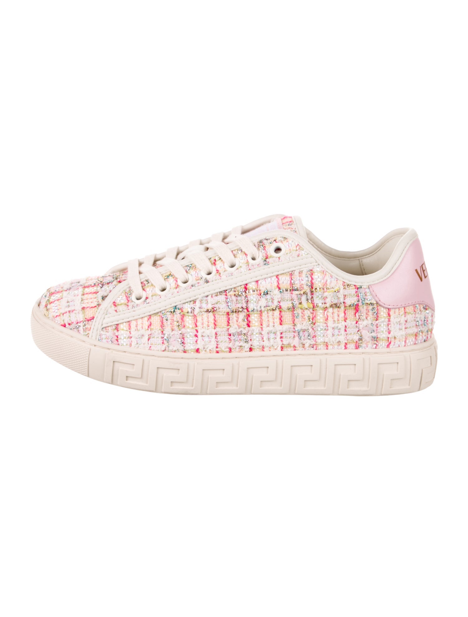 Versace Tweed Pattern Sneakers