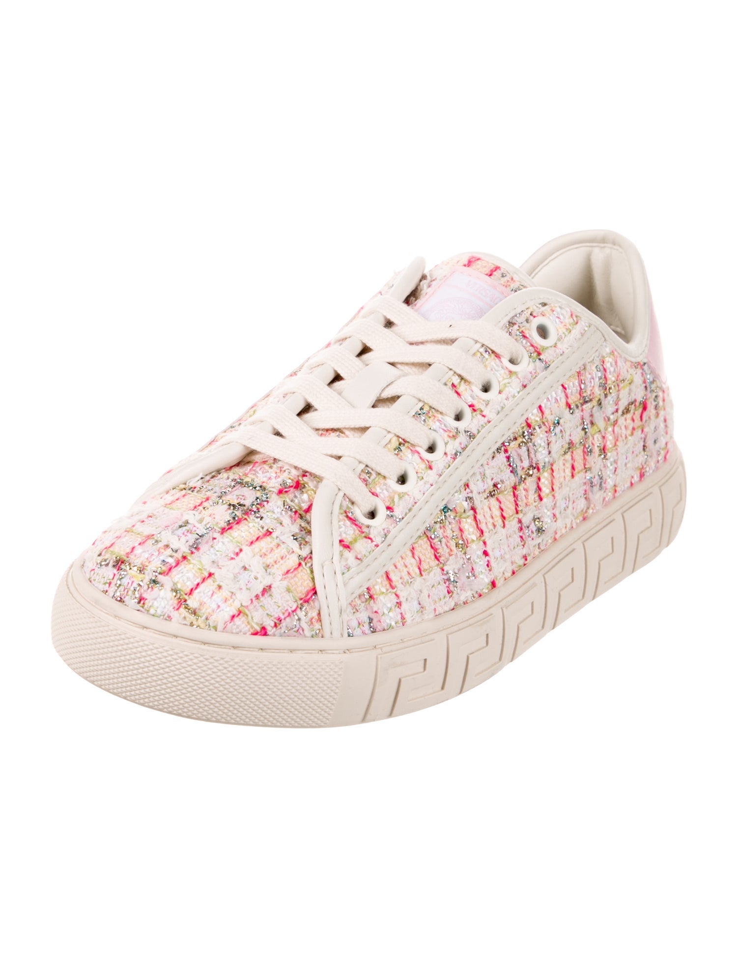 Versace Tweed Pattern Sneakers