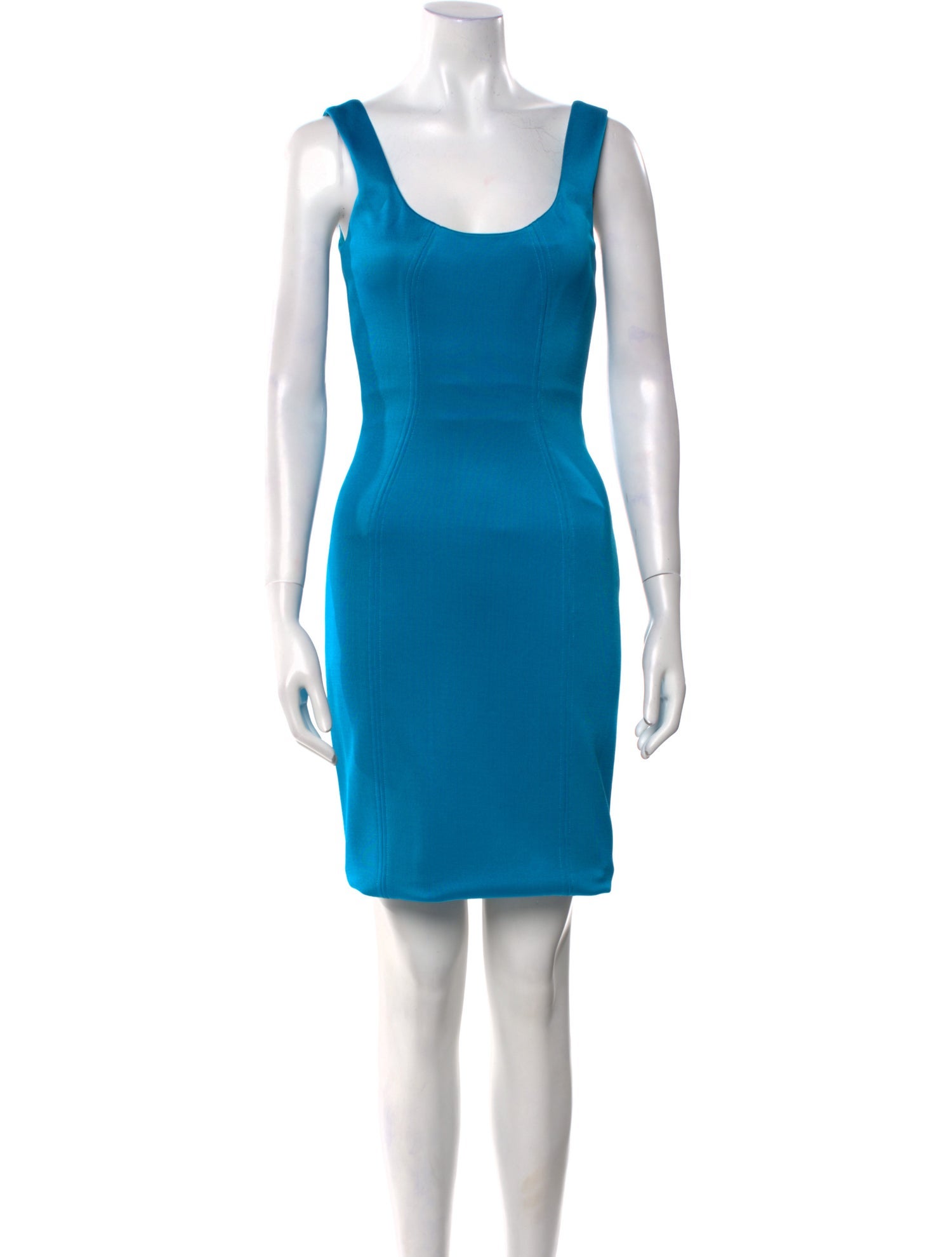 Versace Scoop Neck Knee-Length Dress